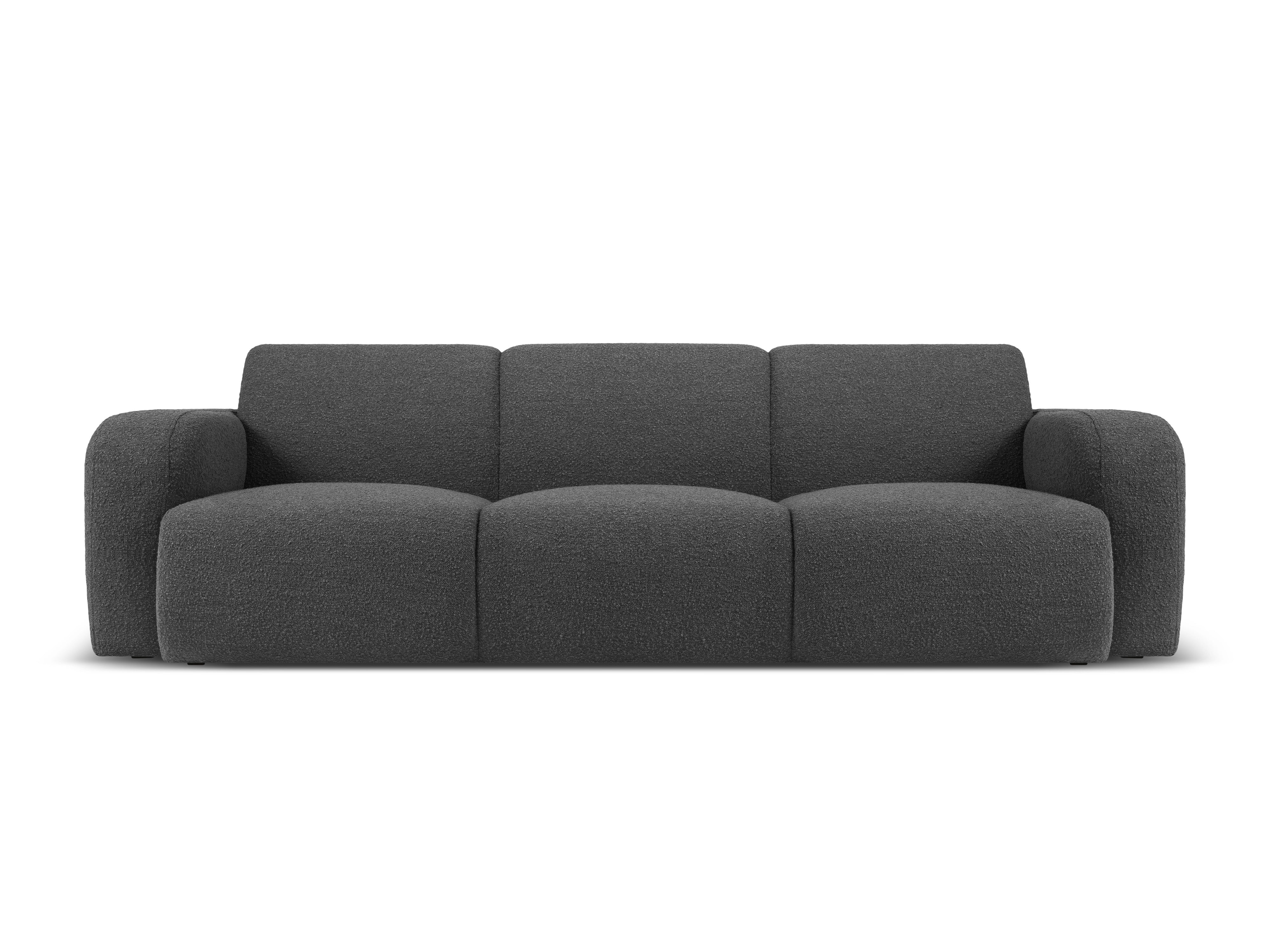 Sofa w tkaninie boucle 3-osobowa MOLINO ciemnoszary Micadoni Eye on Design