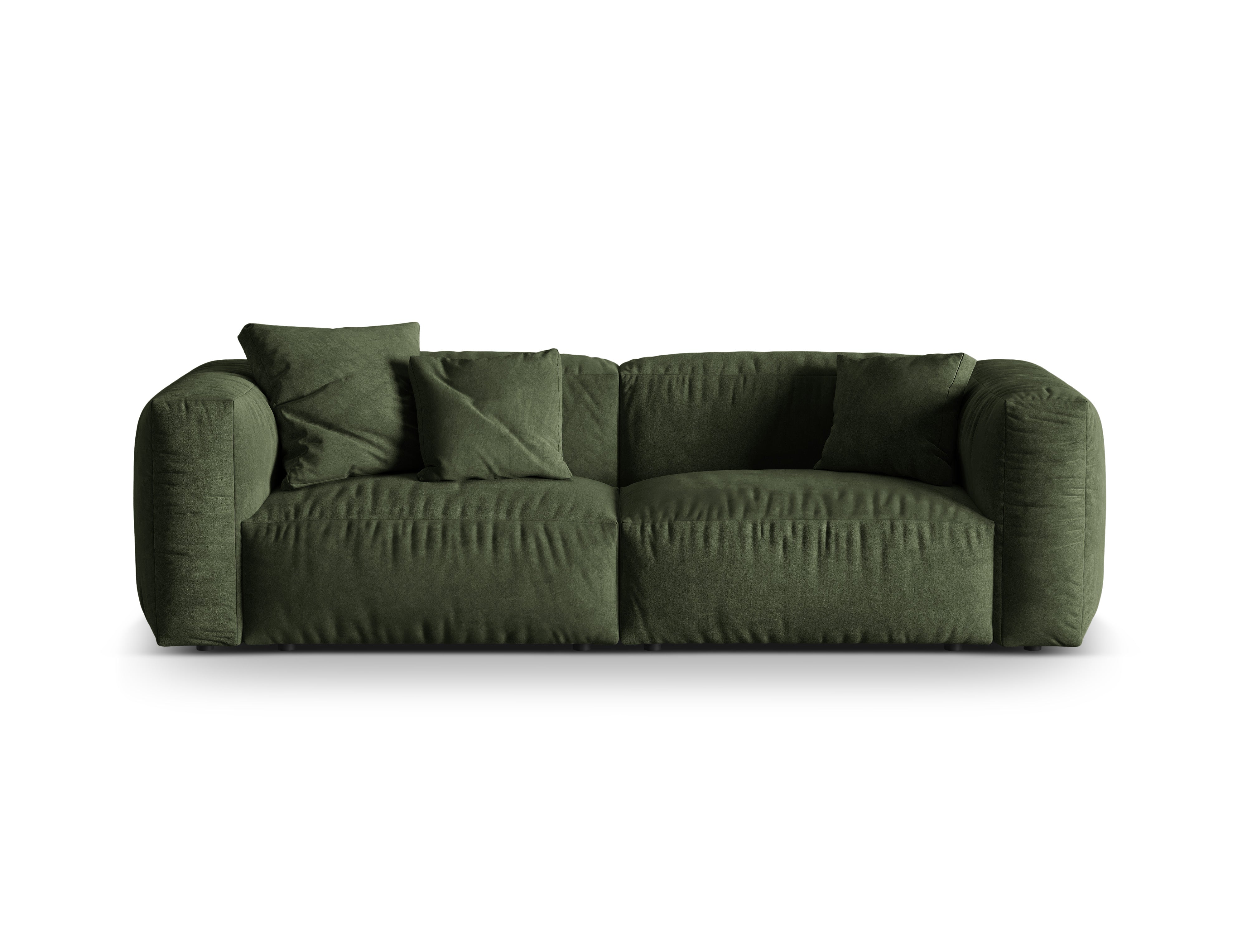 Sofa sametová 3-osobová MARTINA zelená