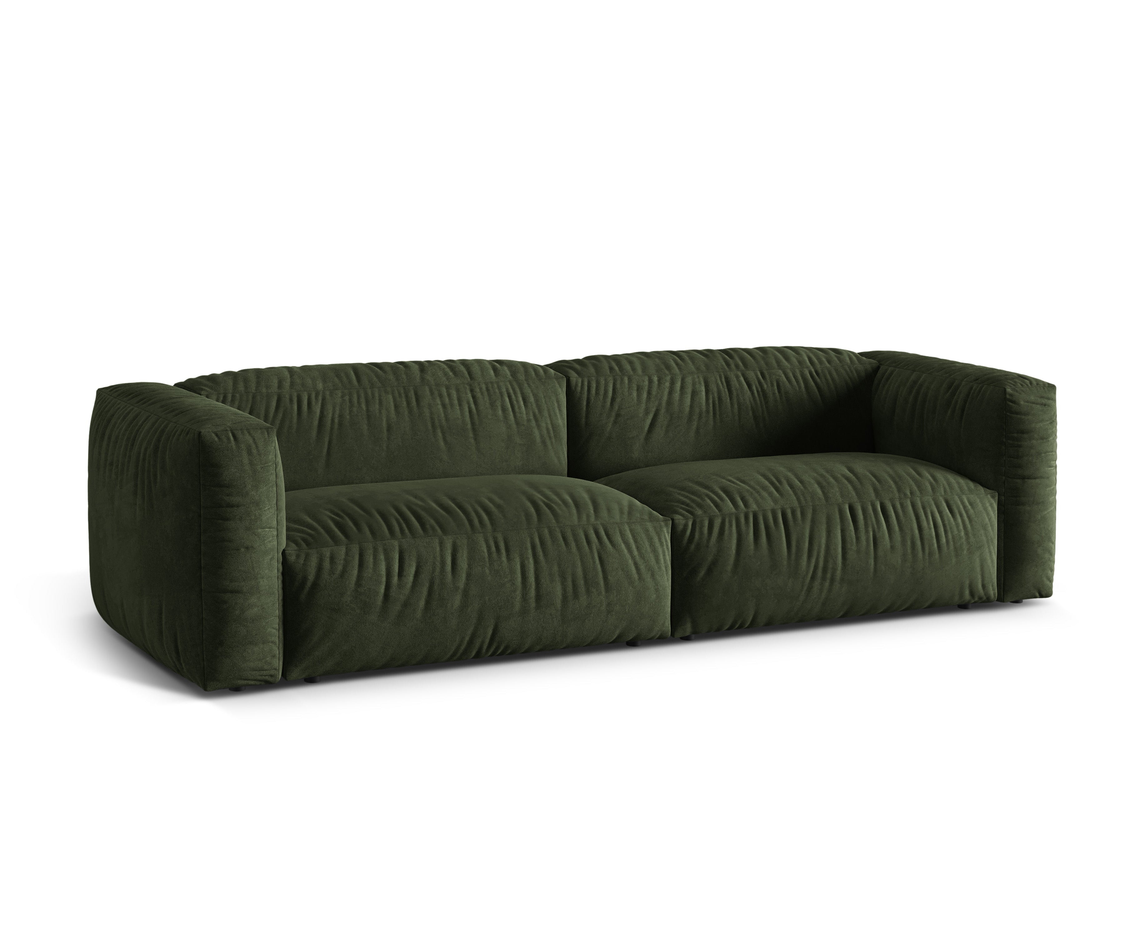 Sofa sametová 3-osobová MARTINA zelená