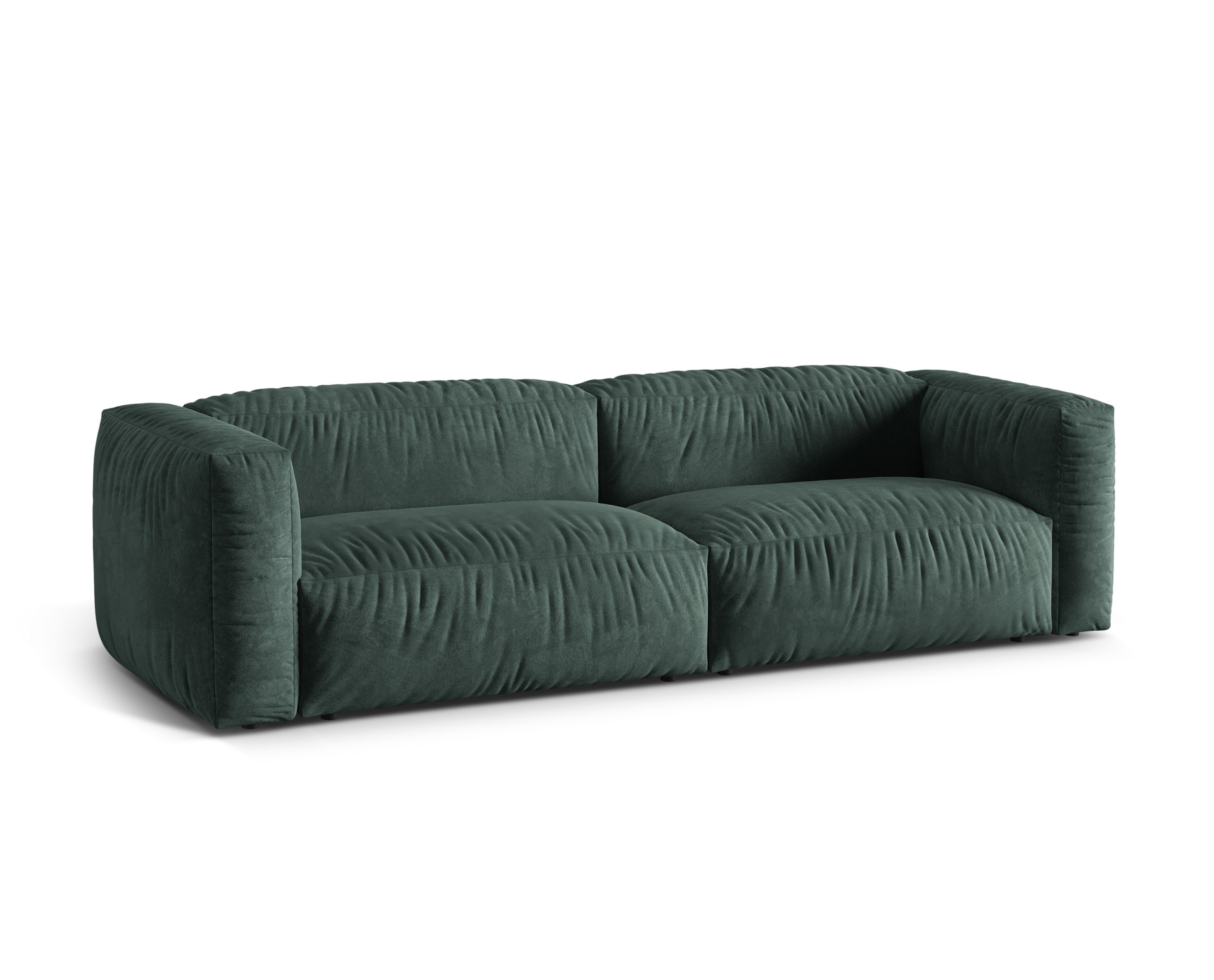 Sofa sametová 3-osobová MARTINA petrol