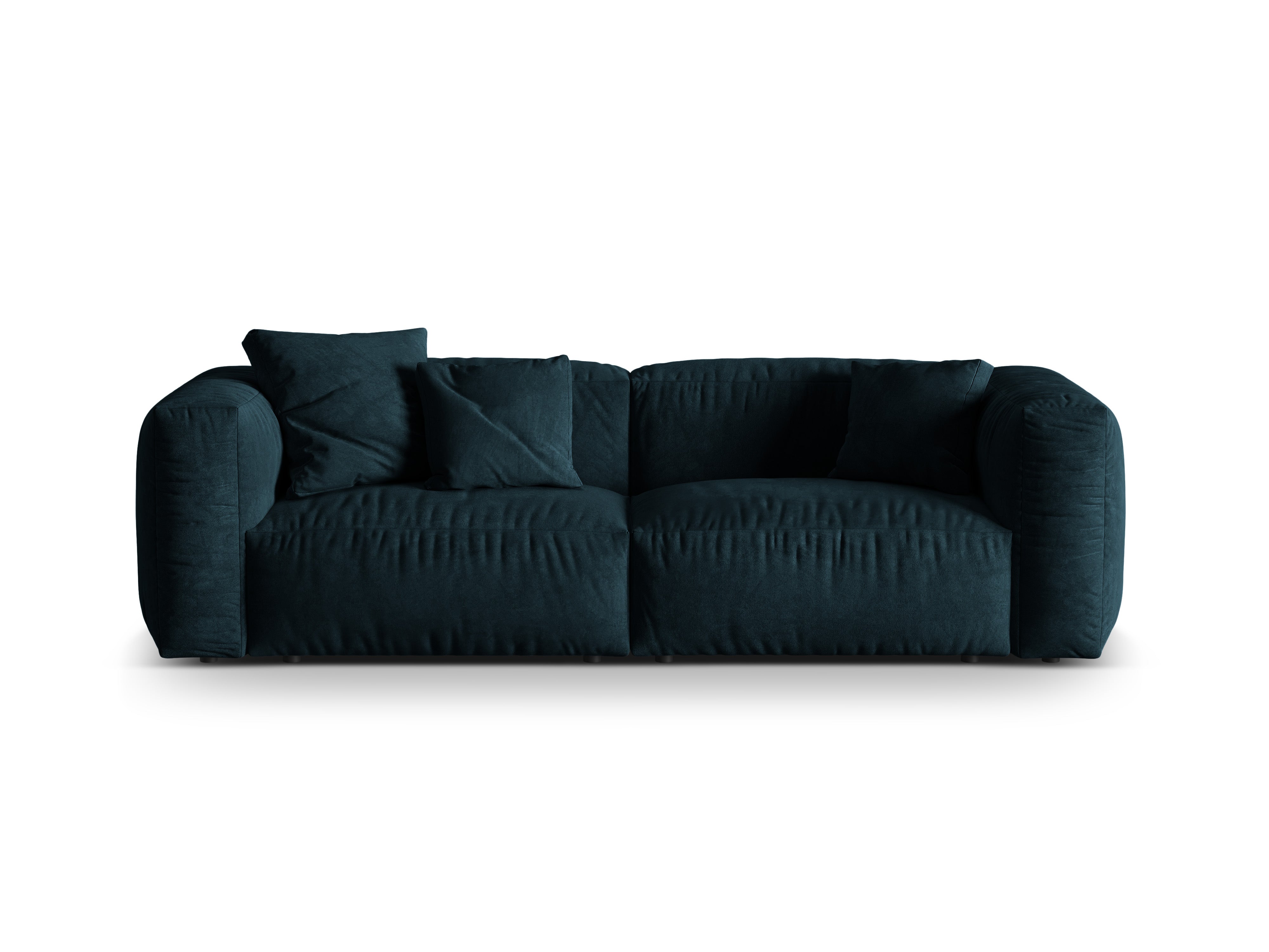 Sofa sametová 3-osobová MARTINA granátově modrá petrol