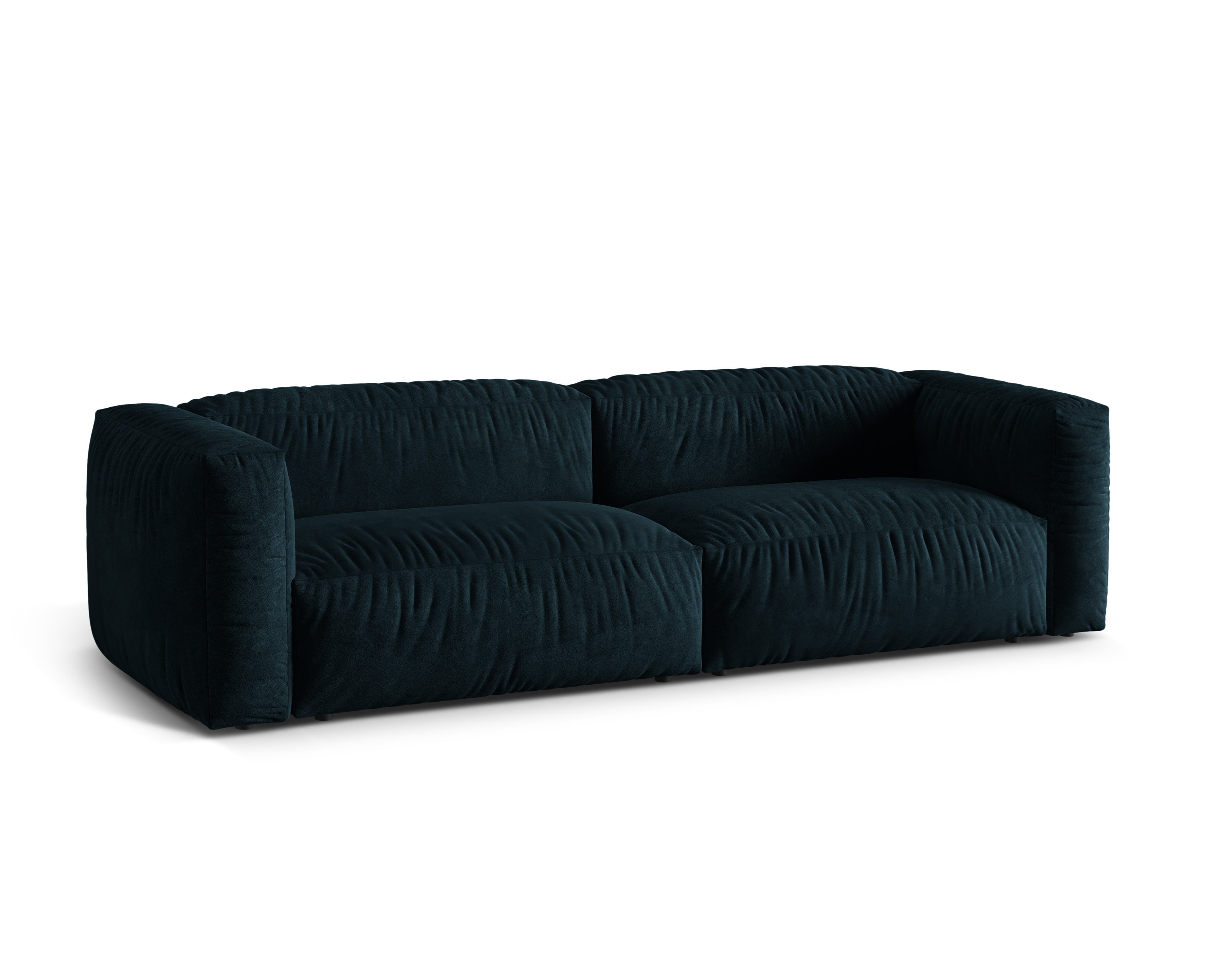 Sofa sametová 3-osobová MARTINA granátově modrá petrol