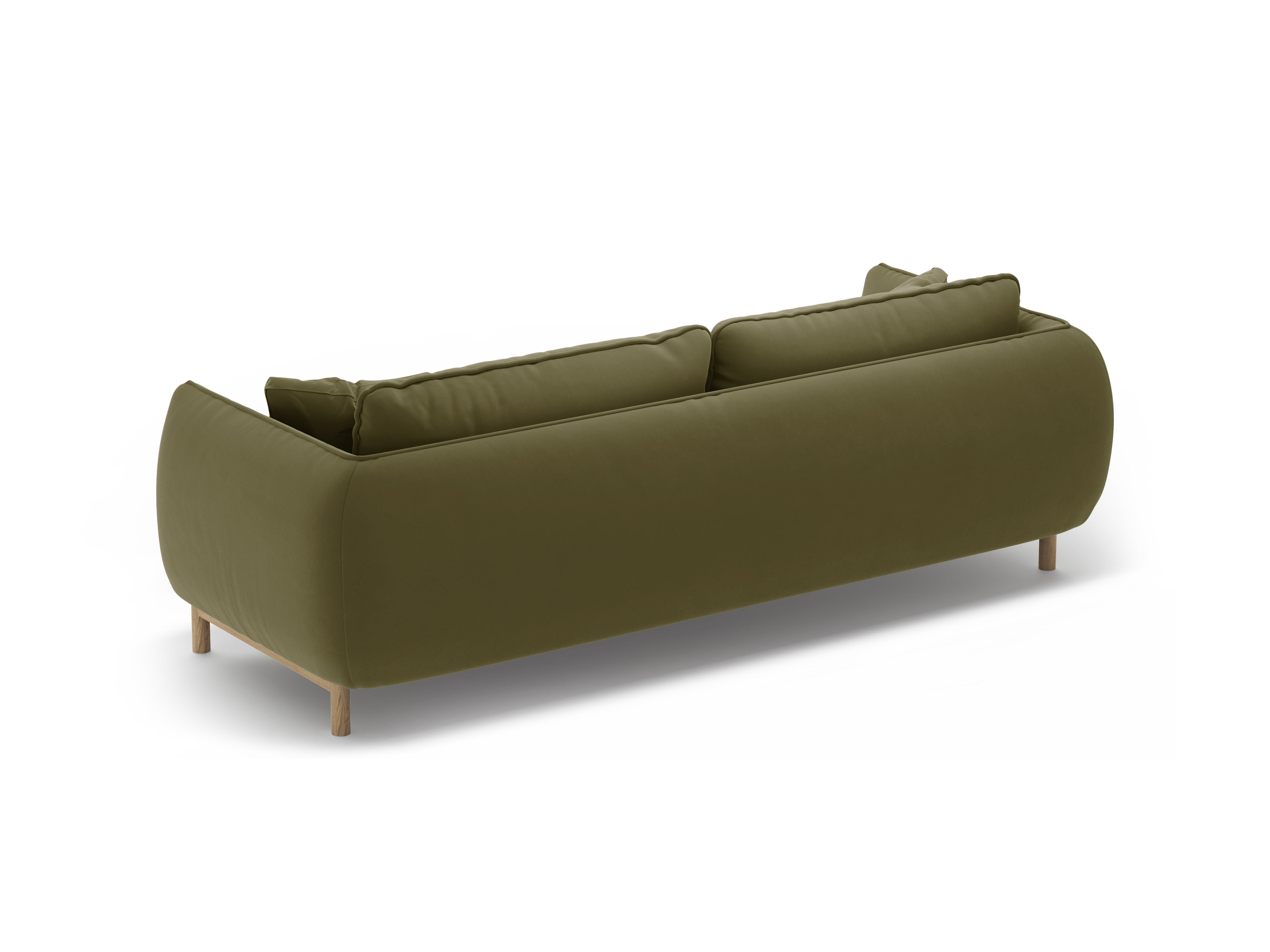 ADA Light Green Velvet 3-Seater Sofa