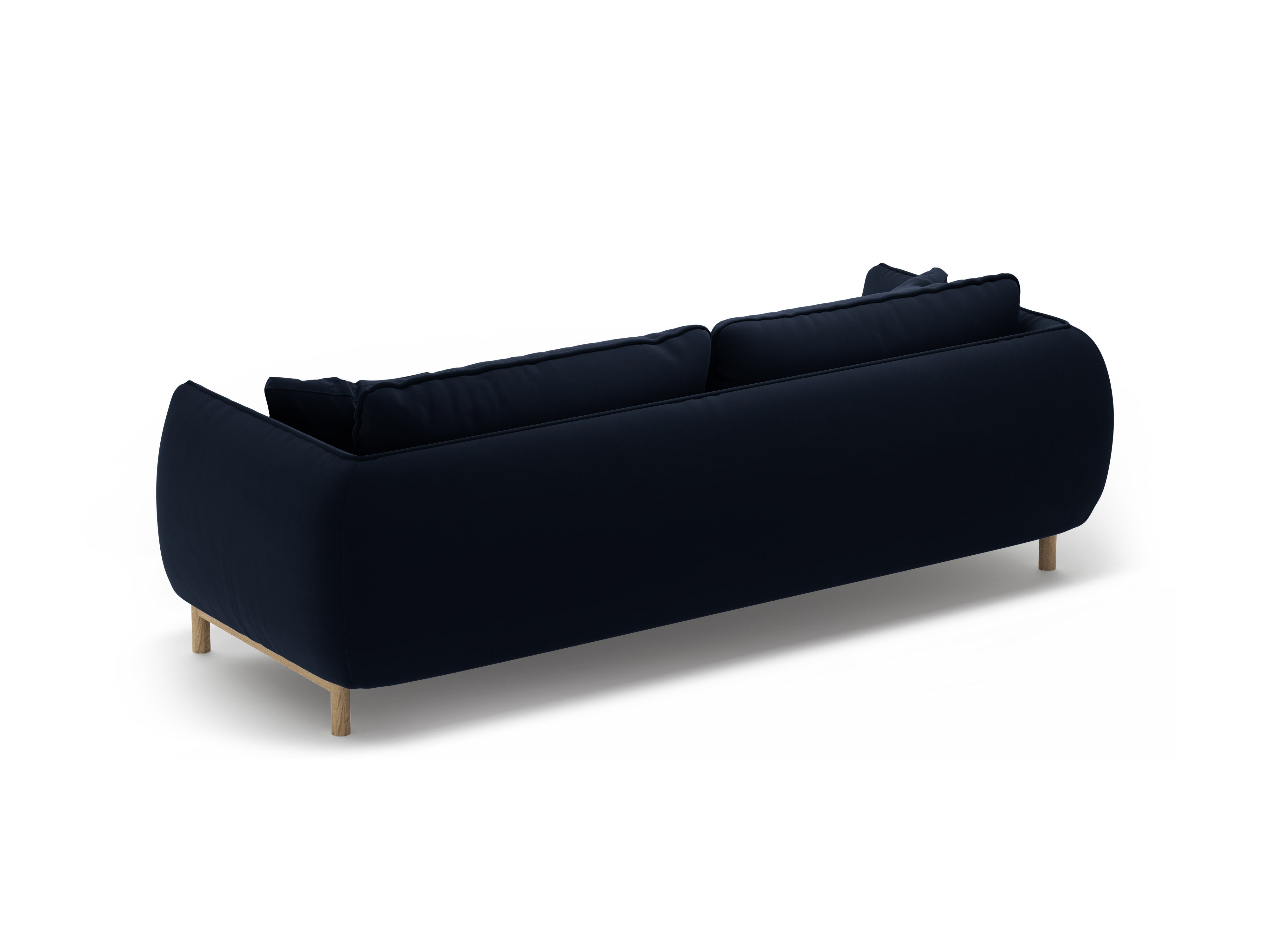 ADA royal blue velvet 3-seater sofa