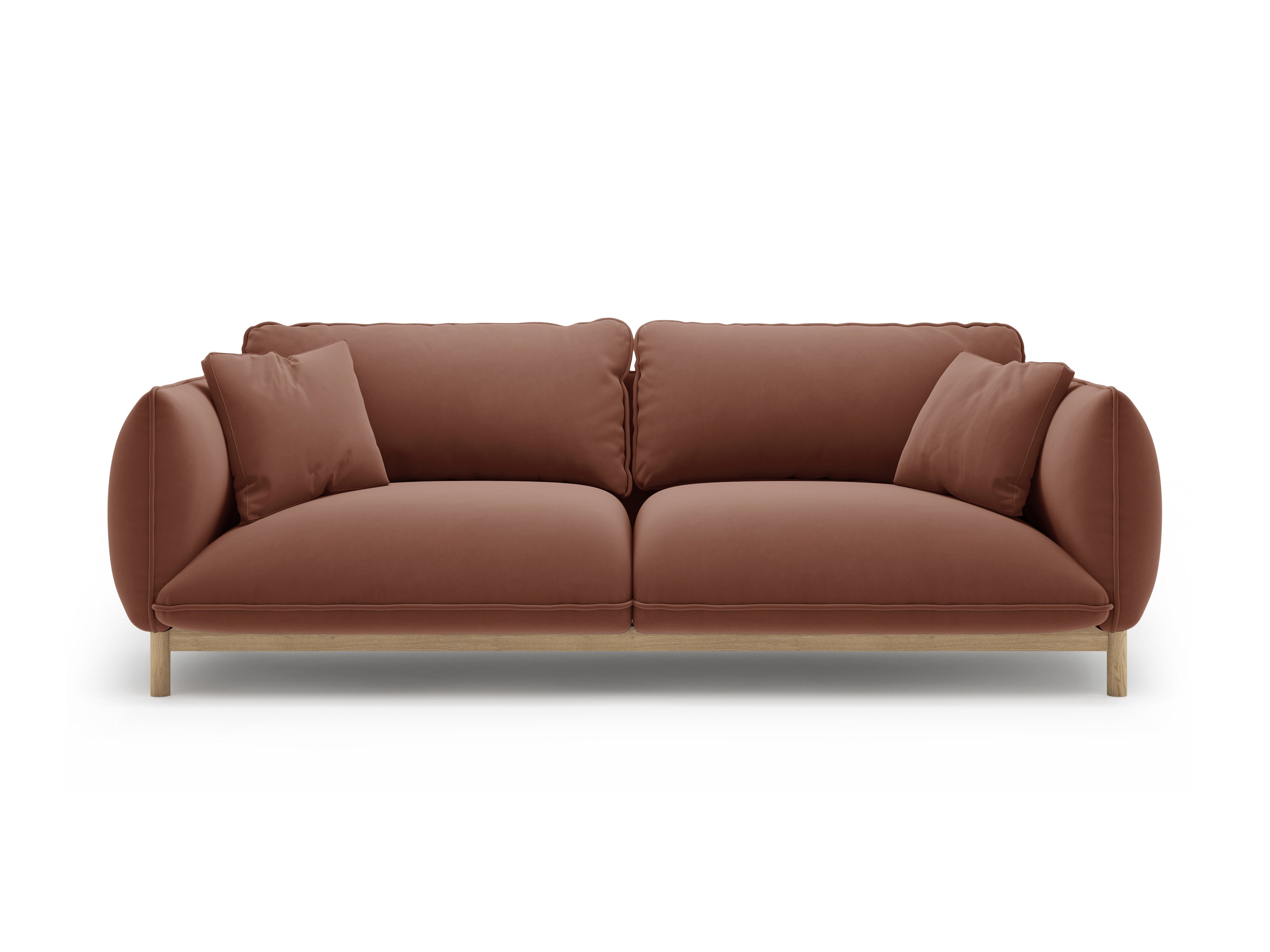 Sofa sametová 3-místná ADA cuoio