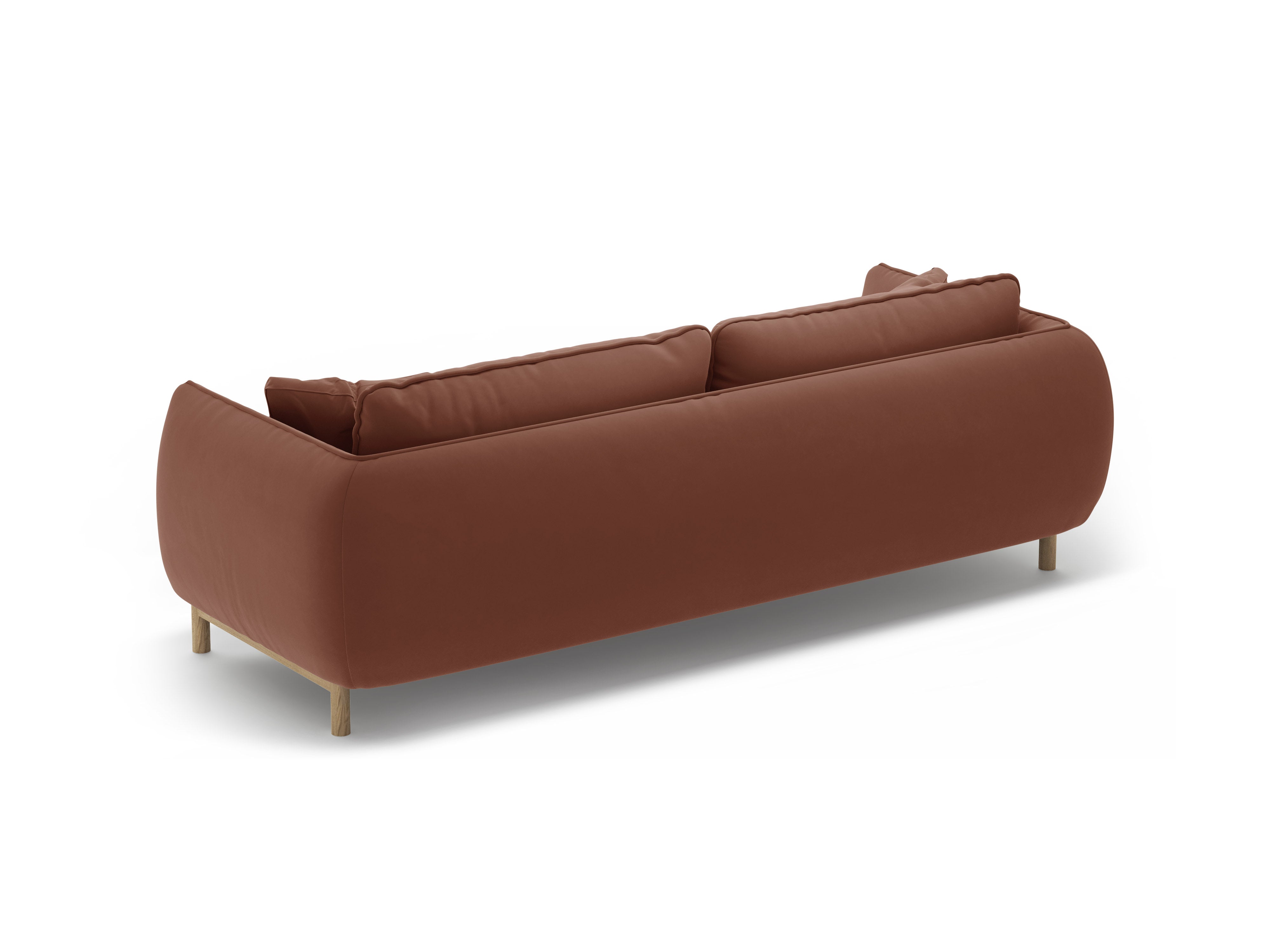 Sofa sametová 3-místná ADA cuoio
