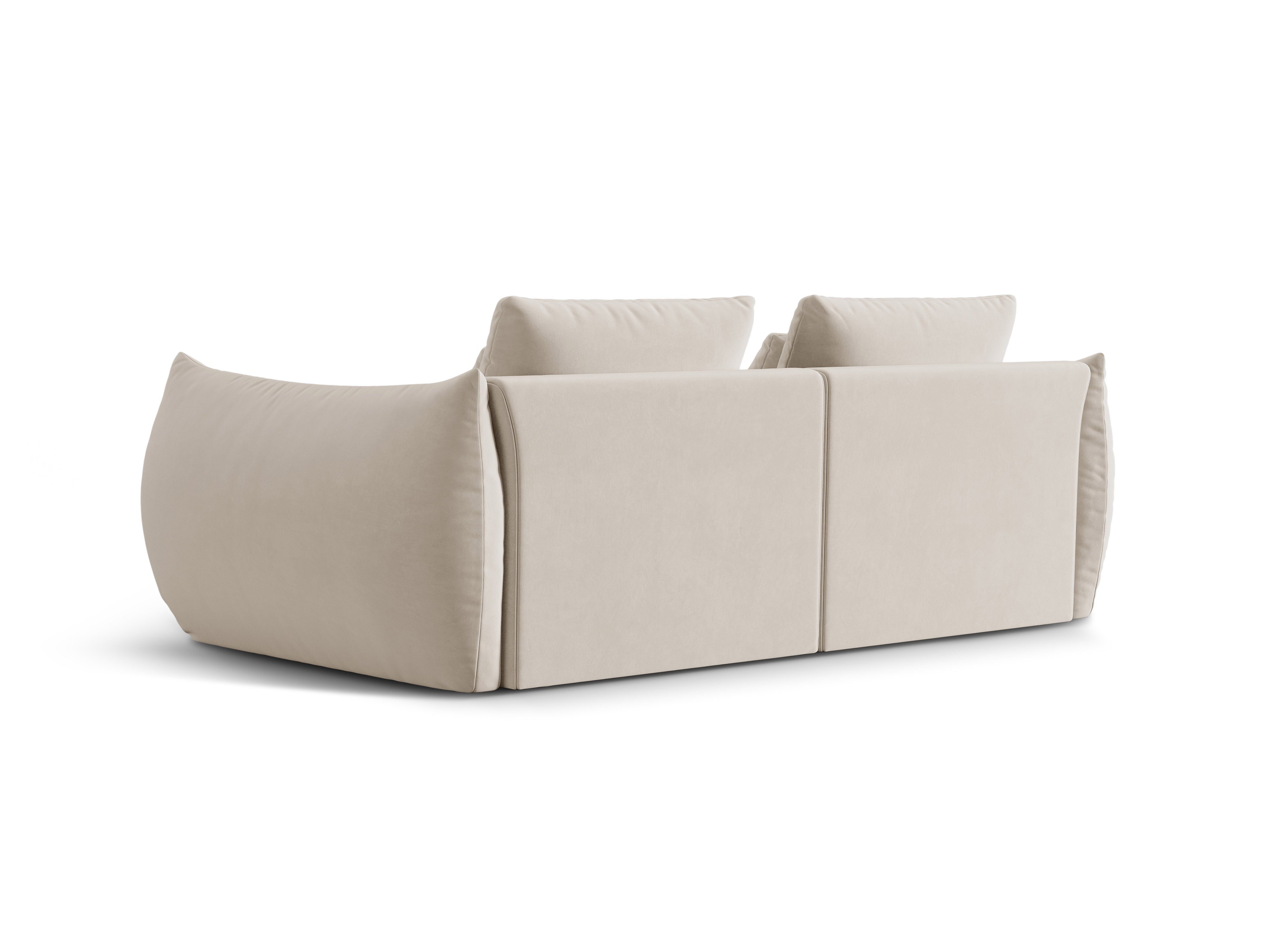 Sofa sametová 3-osobová BLOOM ecru