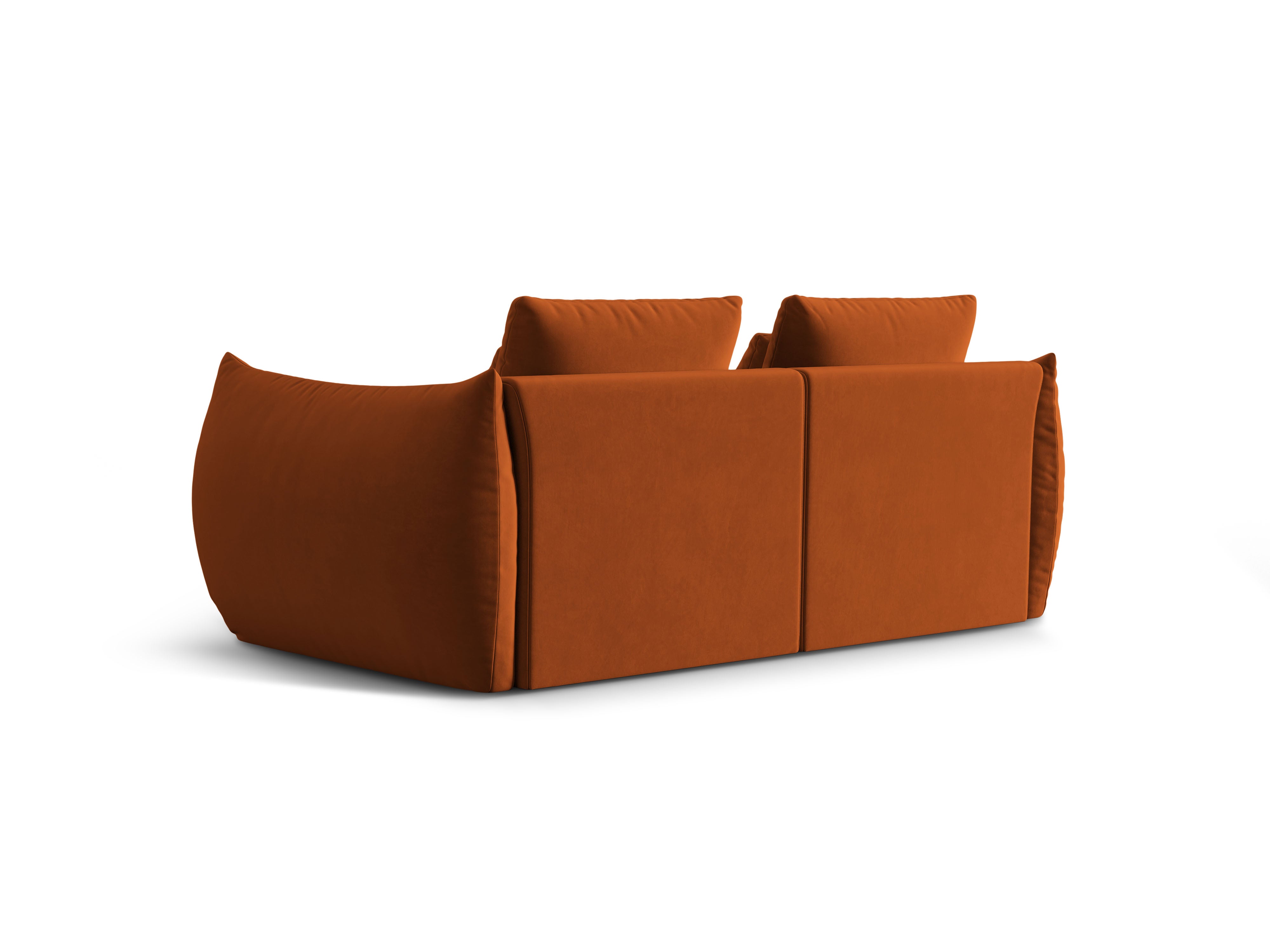 Sofa sametová 3-osobová BLOOM terakota