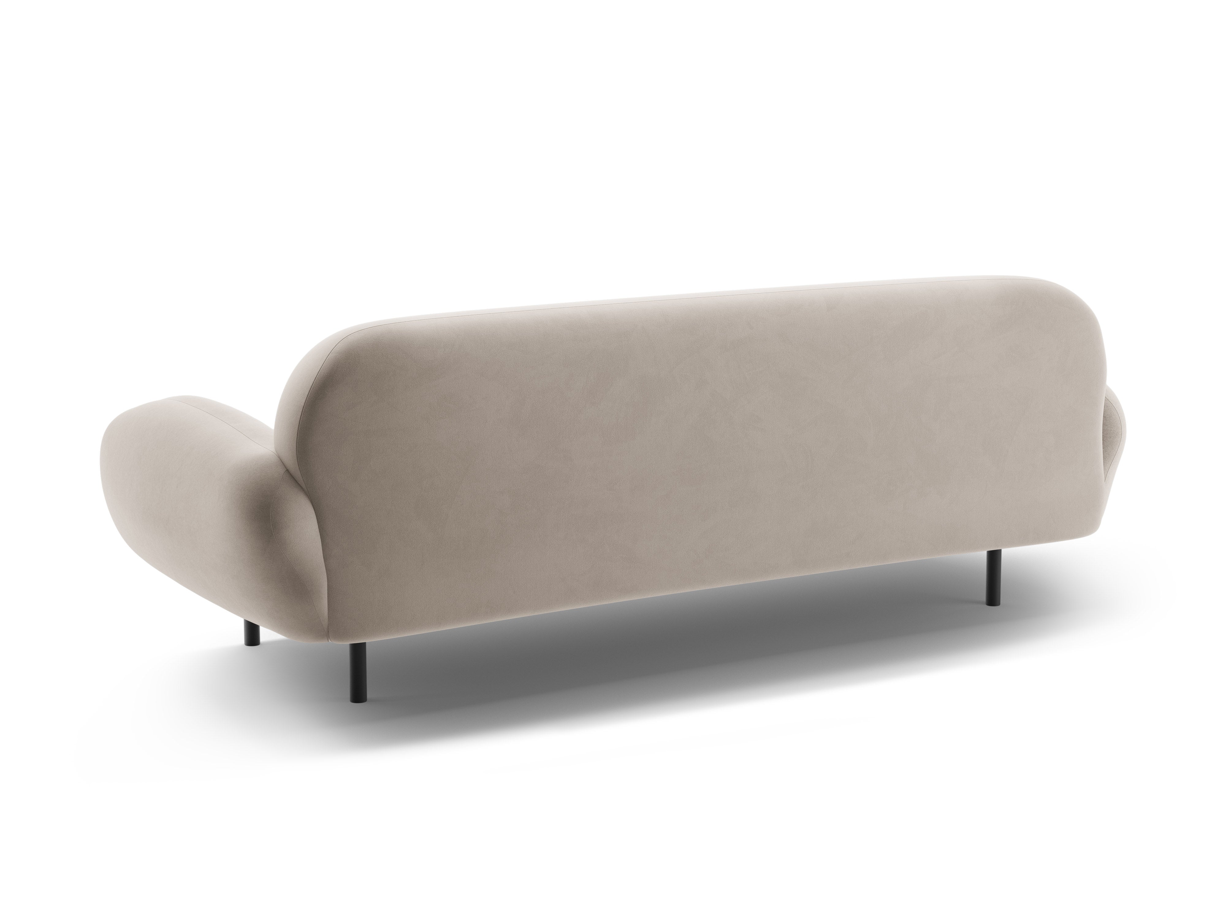 Sofa sametová 3-místná POPPY světle béžová