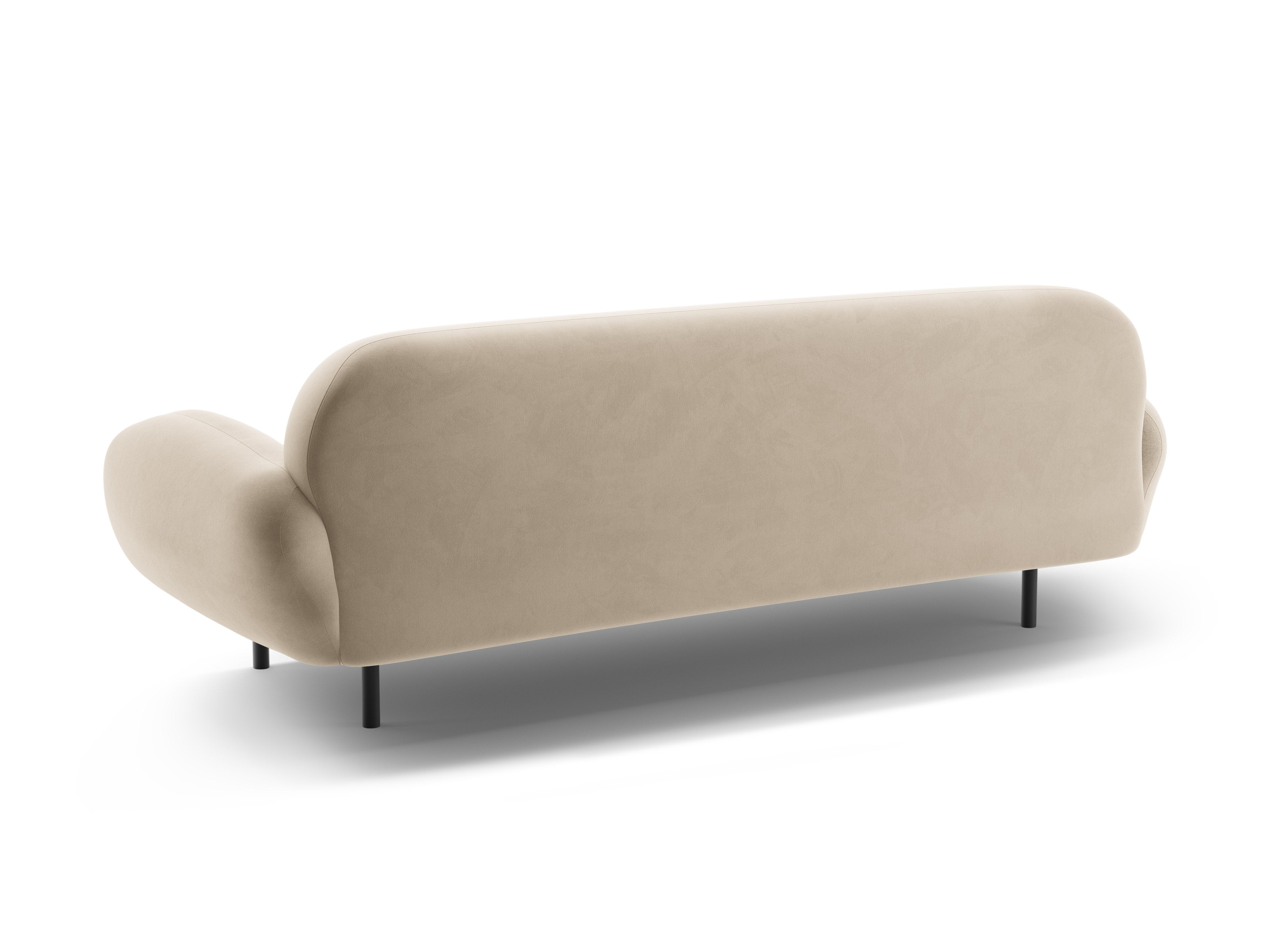 Sofa sametová 3-osobová POPPY ecru