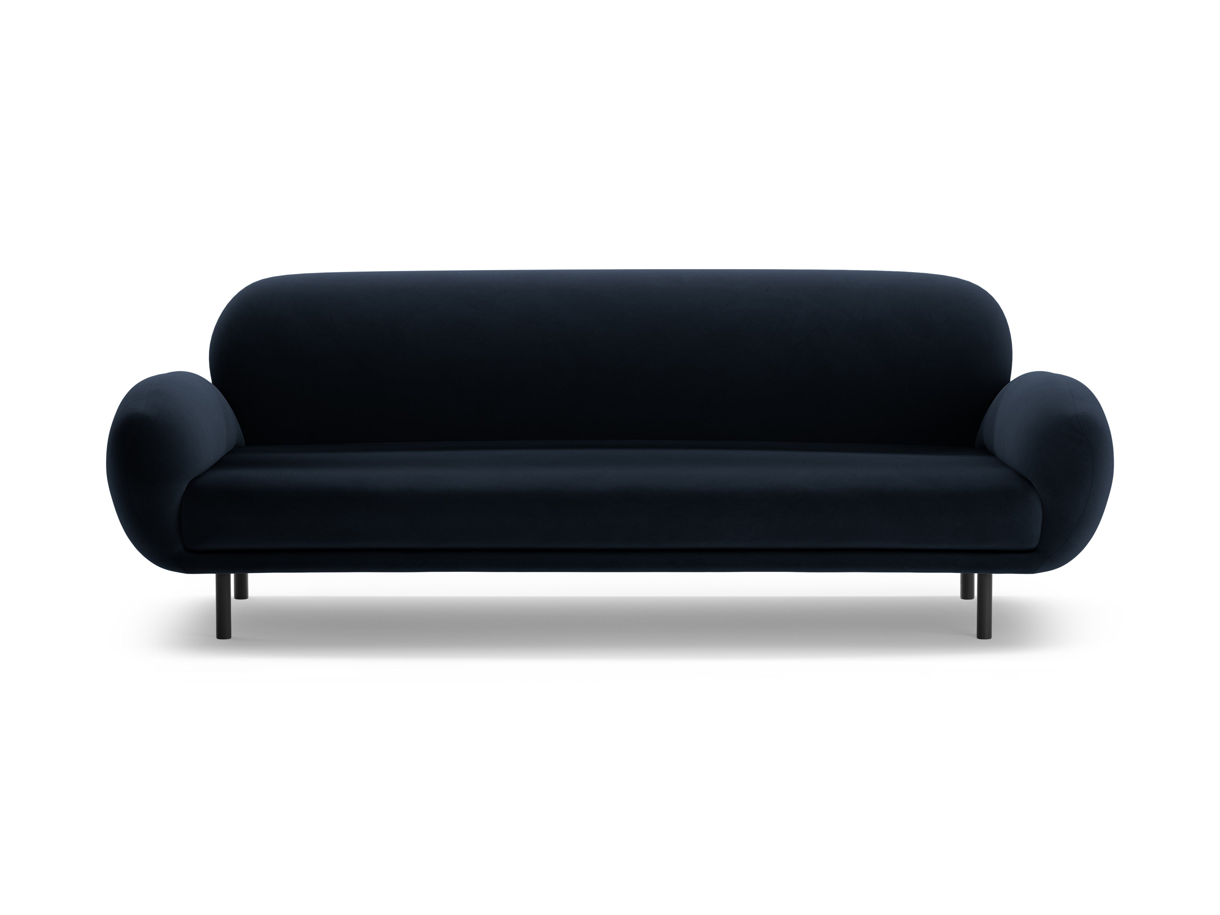 Sofa sametová 3-osobová POPPY královská modrá
