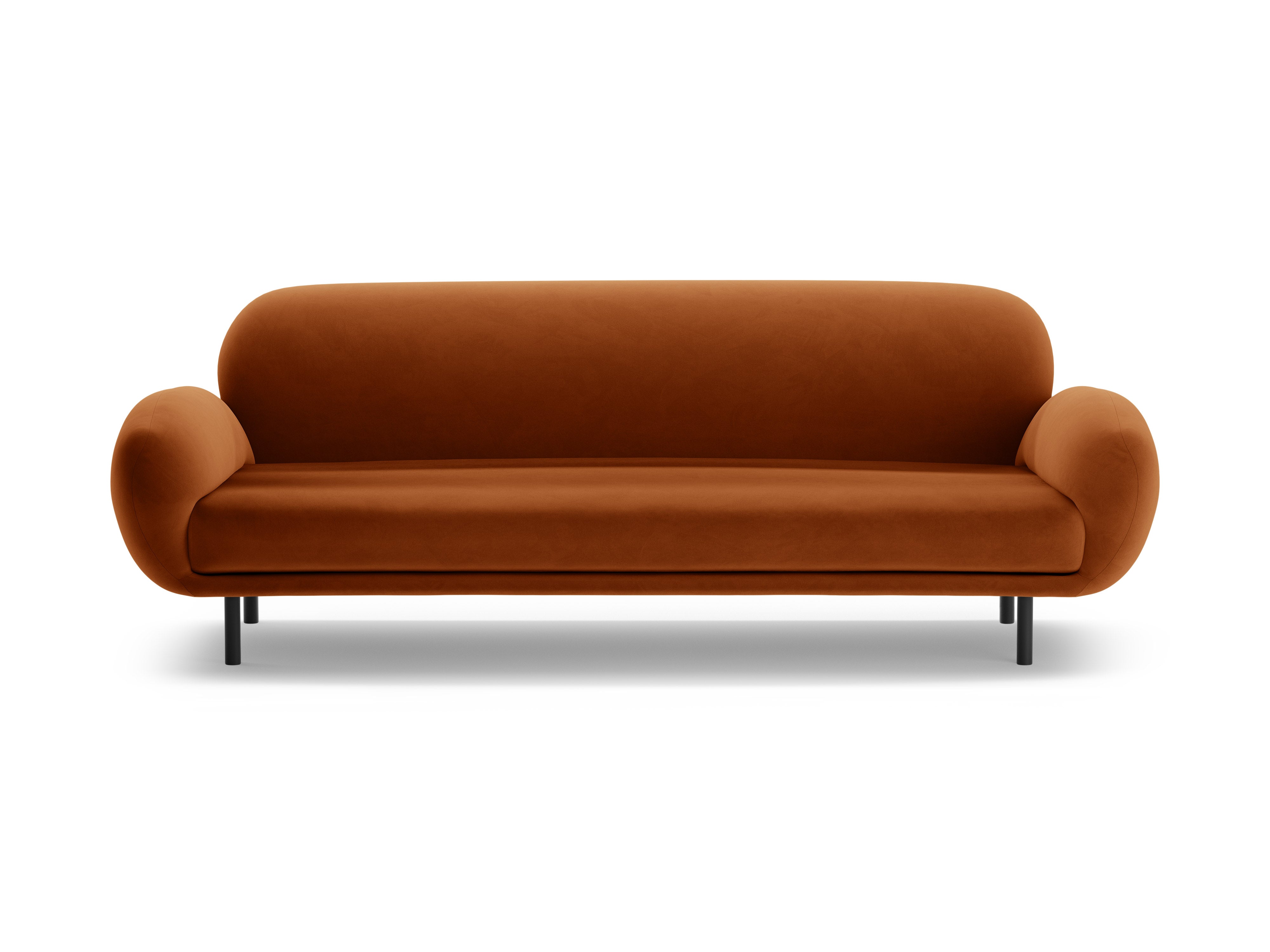 Velvet 3-Seater Sofa POPPY terracotta