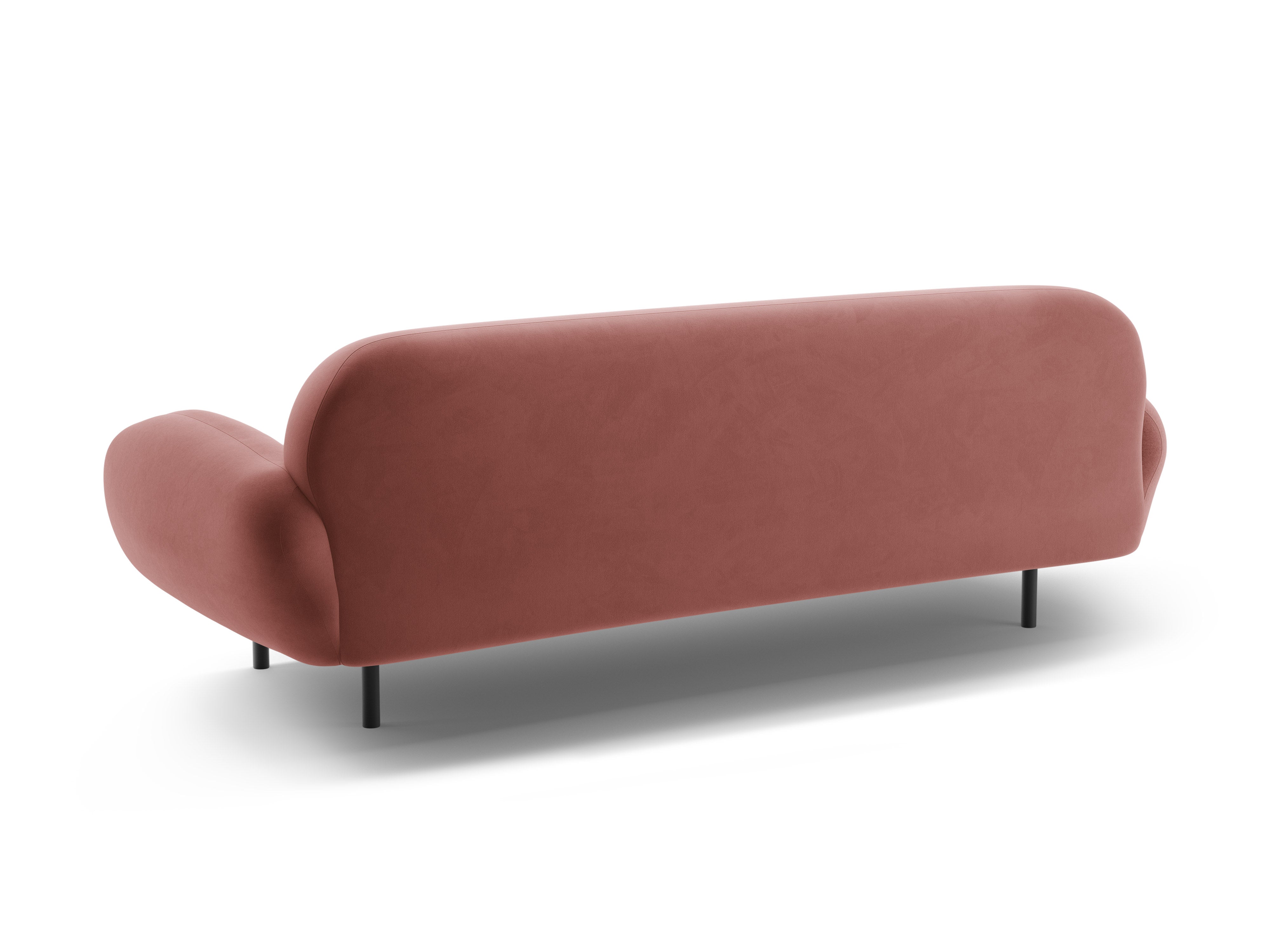 Sofa aksamitna 3-osobowa POPPY brudny róż – Micadoni