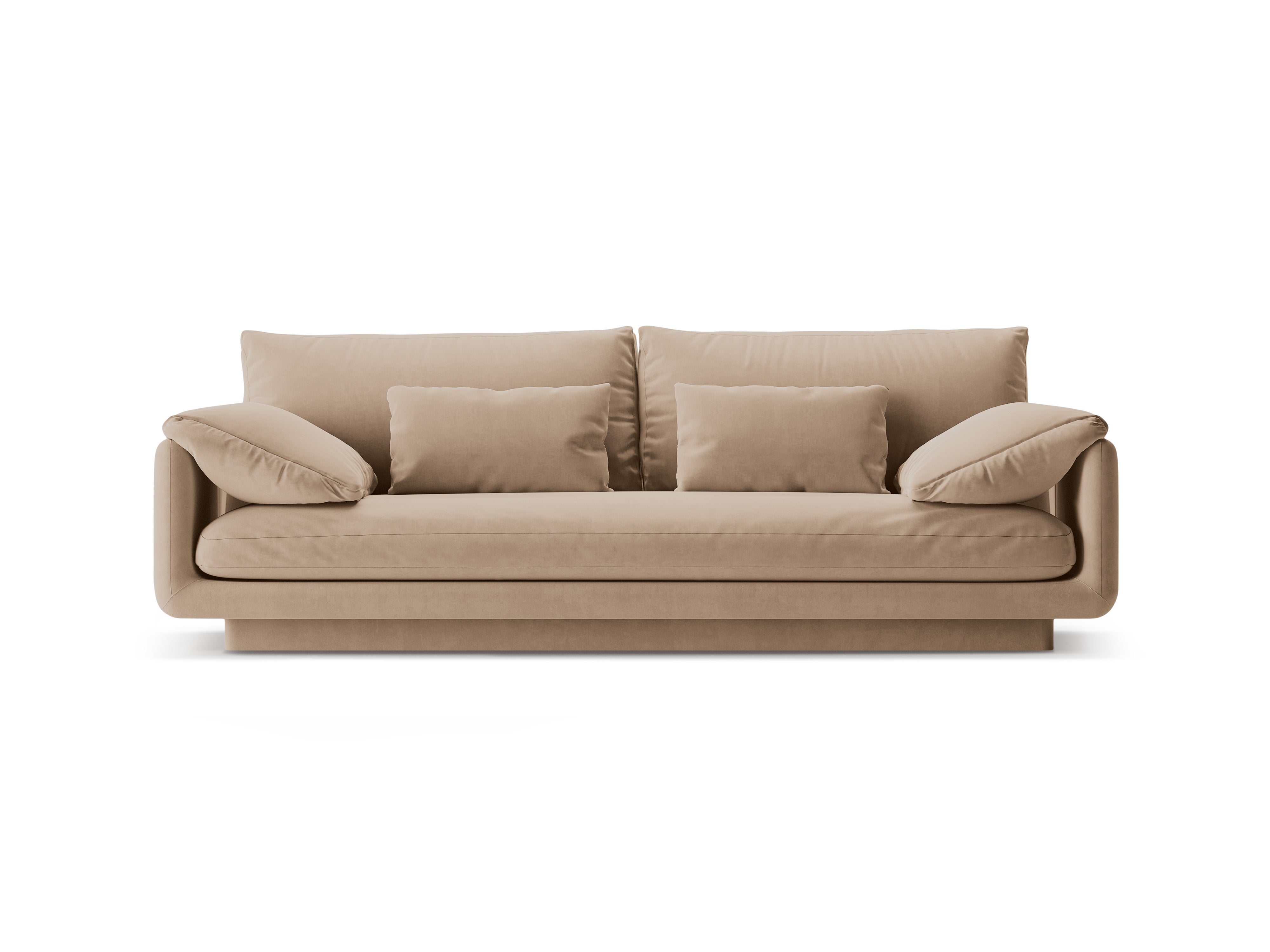 Sofa sametová 3-osobová TORINO písková - Poekspozice