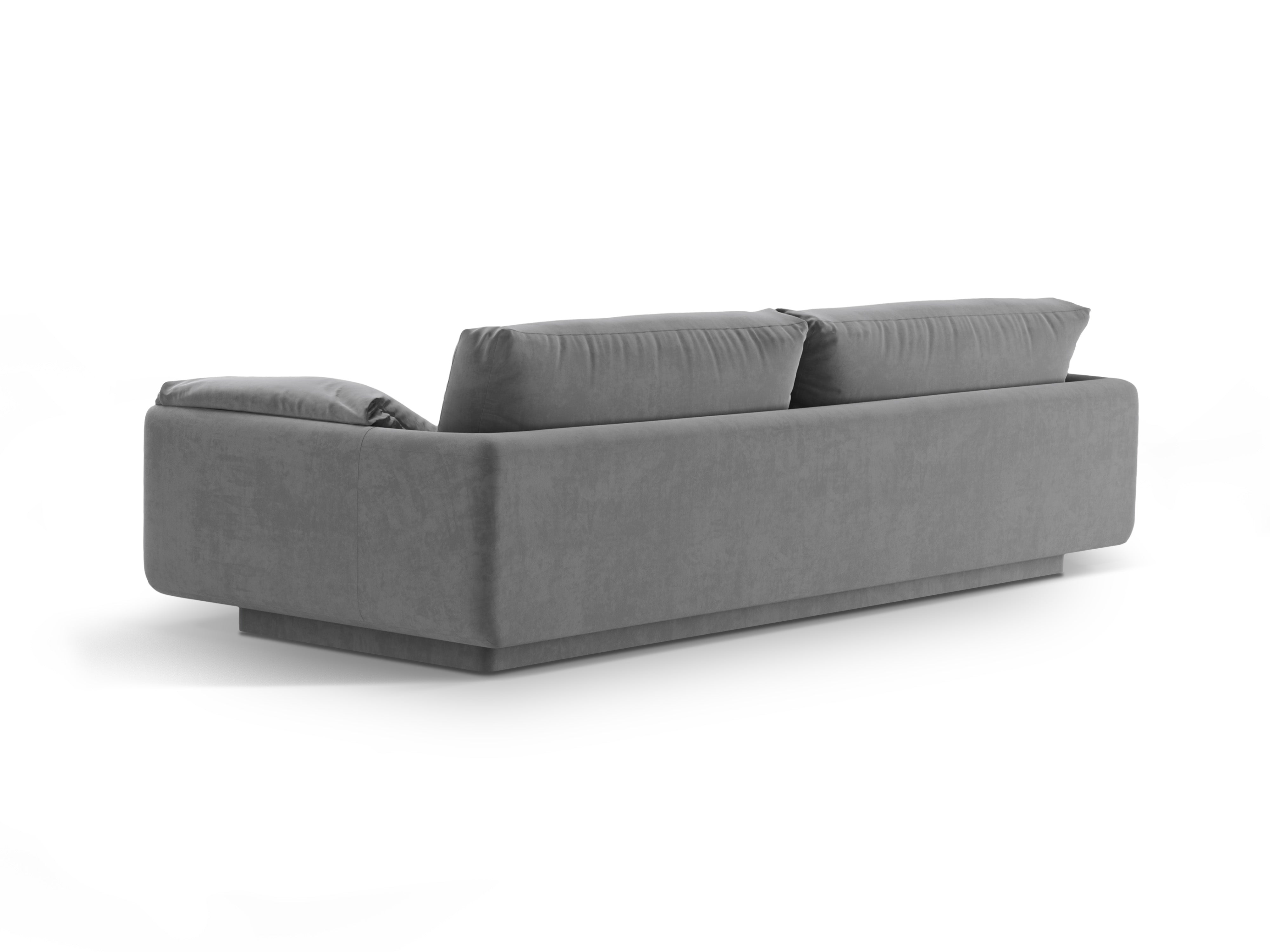 Sofa sametová 3-osobová TORINO světle šedá
