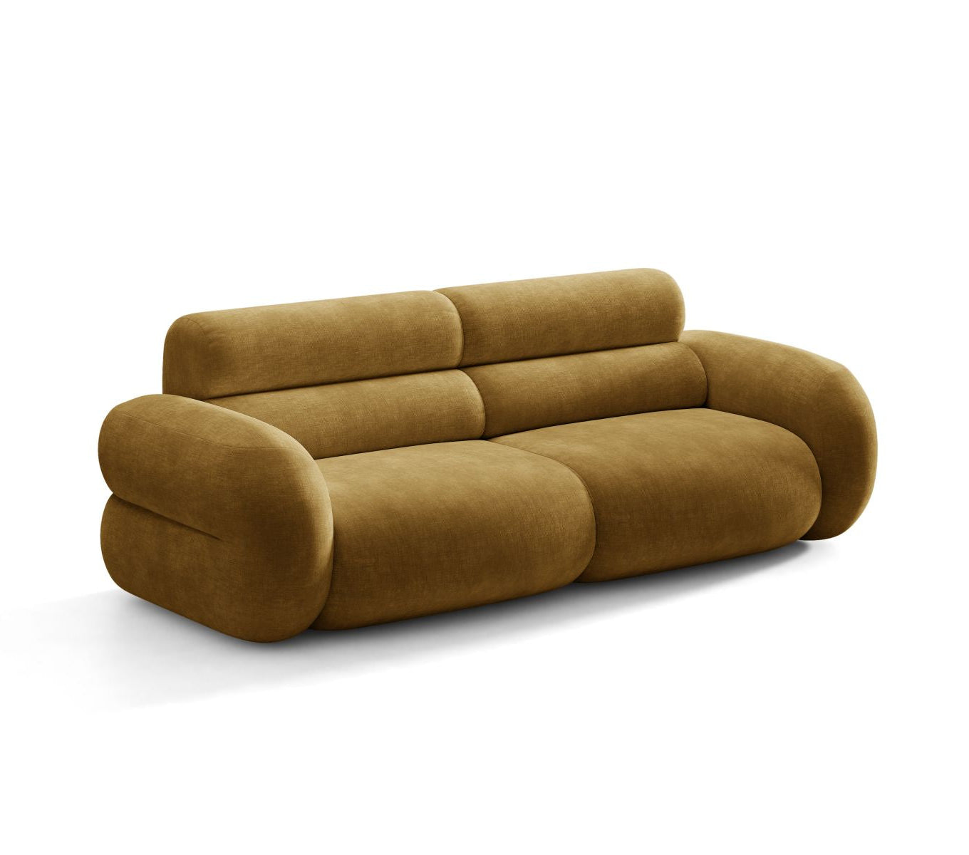 Sofa pro 3 osoby NEO v hořčicovém šenilu