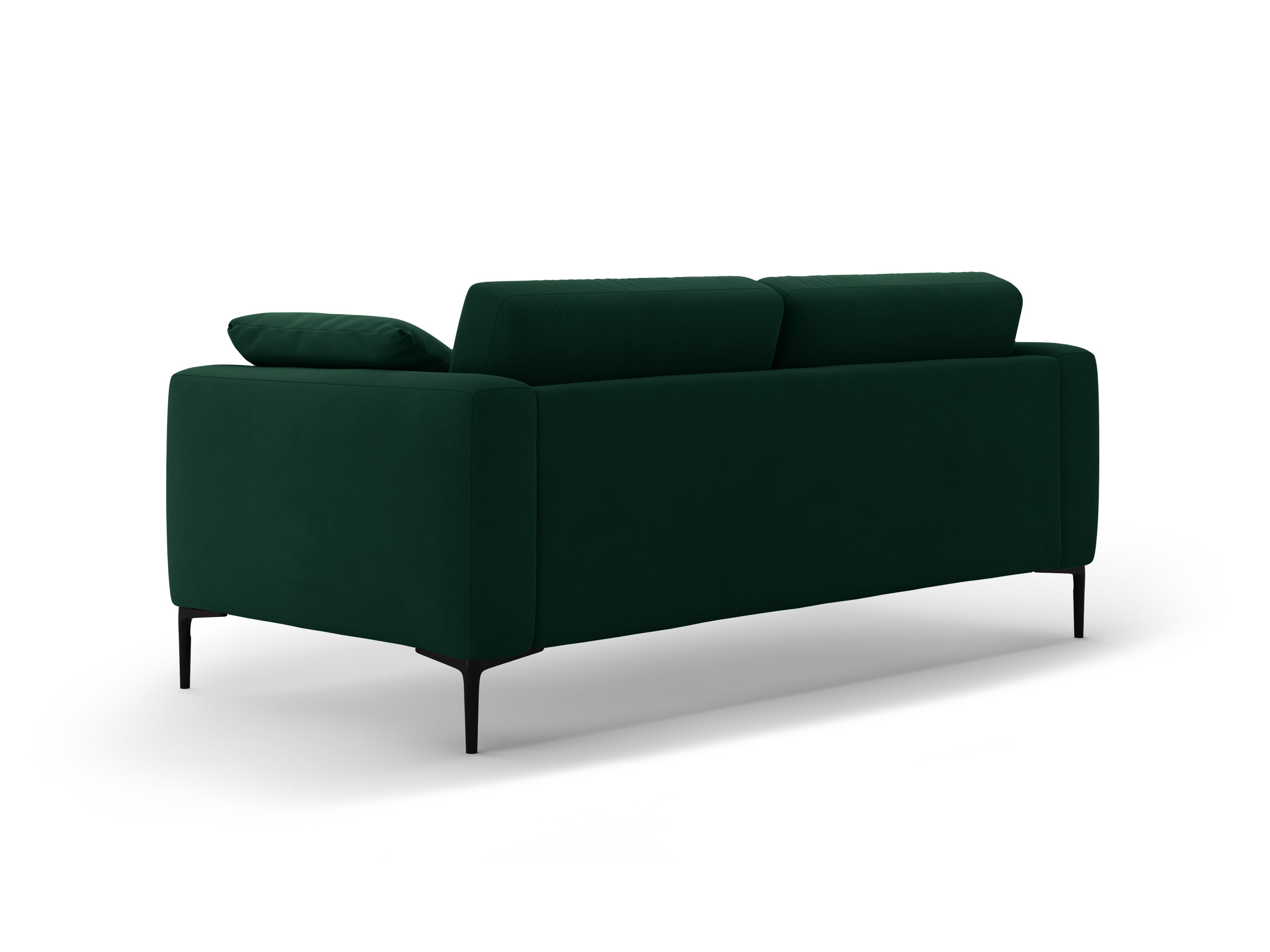Sofa aksamitna 3-osobowa BEMY butelkowa zieleń – Micadoni