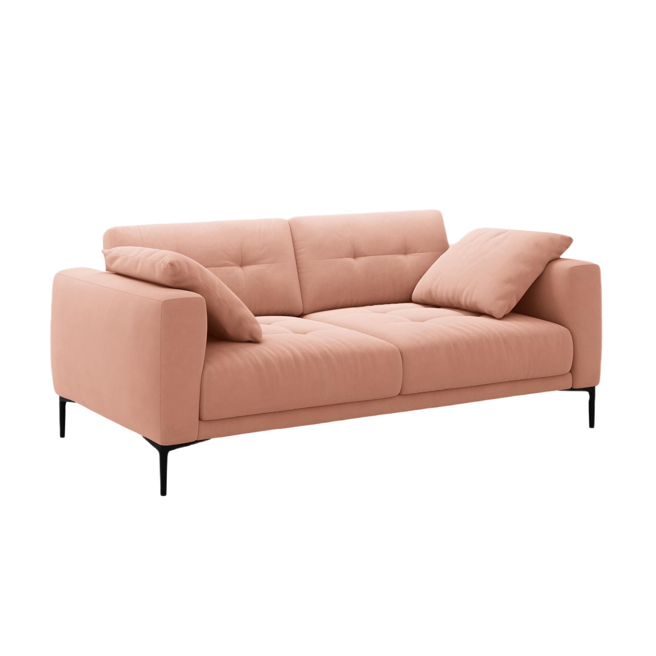 Sofa sametová 3-místná BEMY růžová