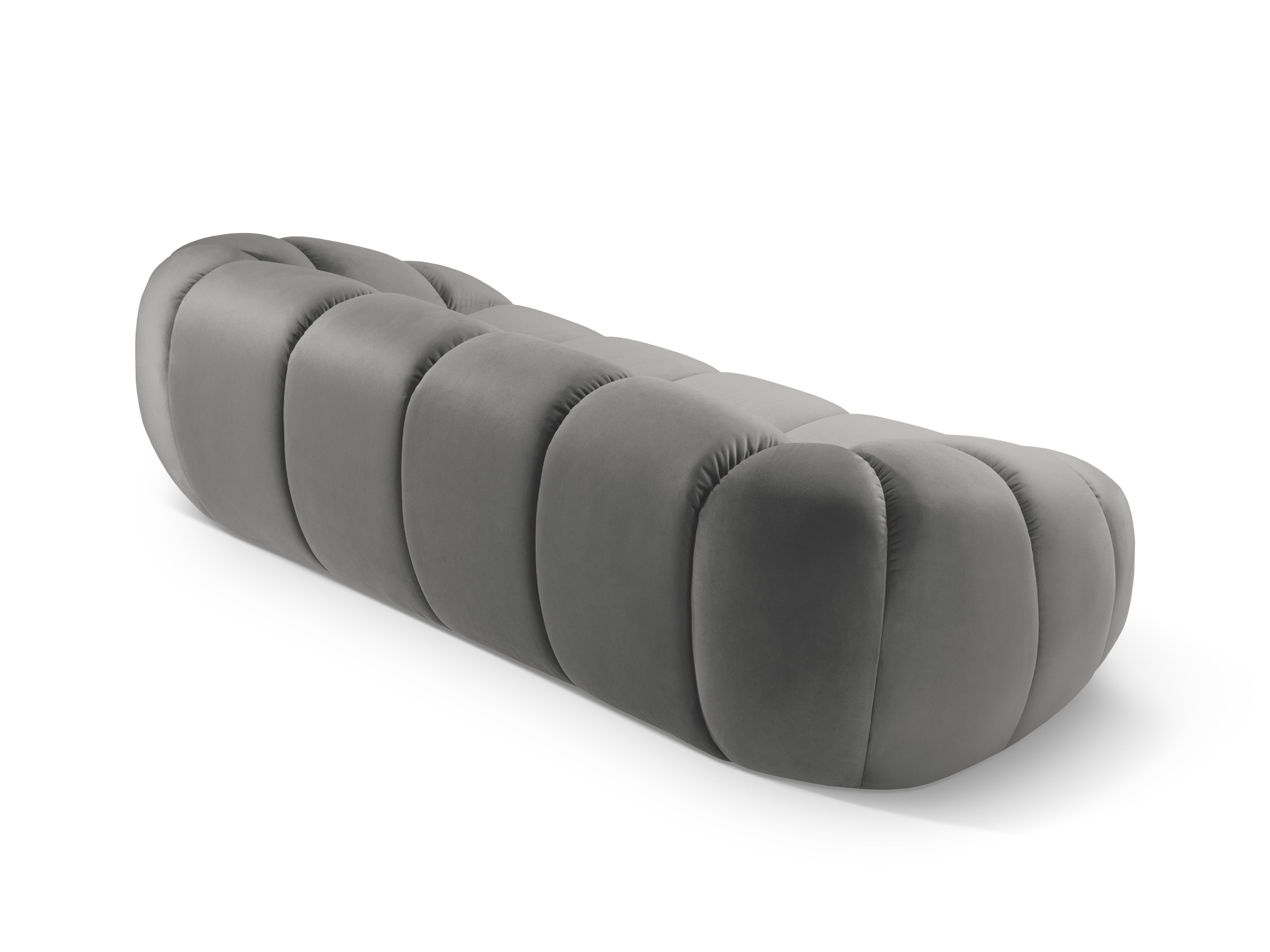 Sofa sametová 3-osobová DIANA šedá