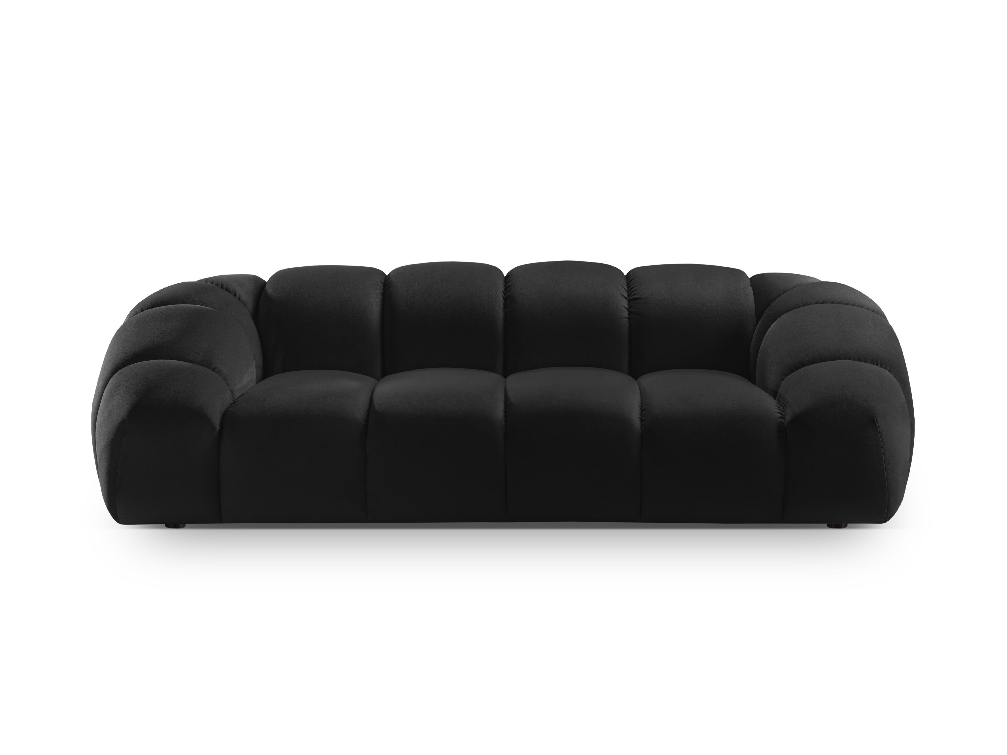 Velvet 3-Seater Sofa DIANA Black