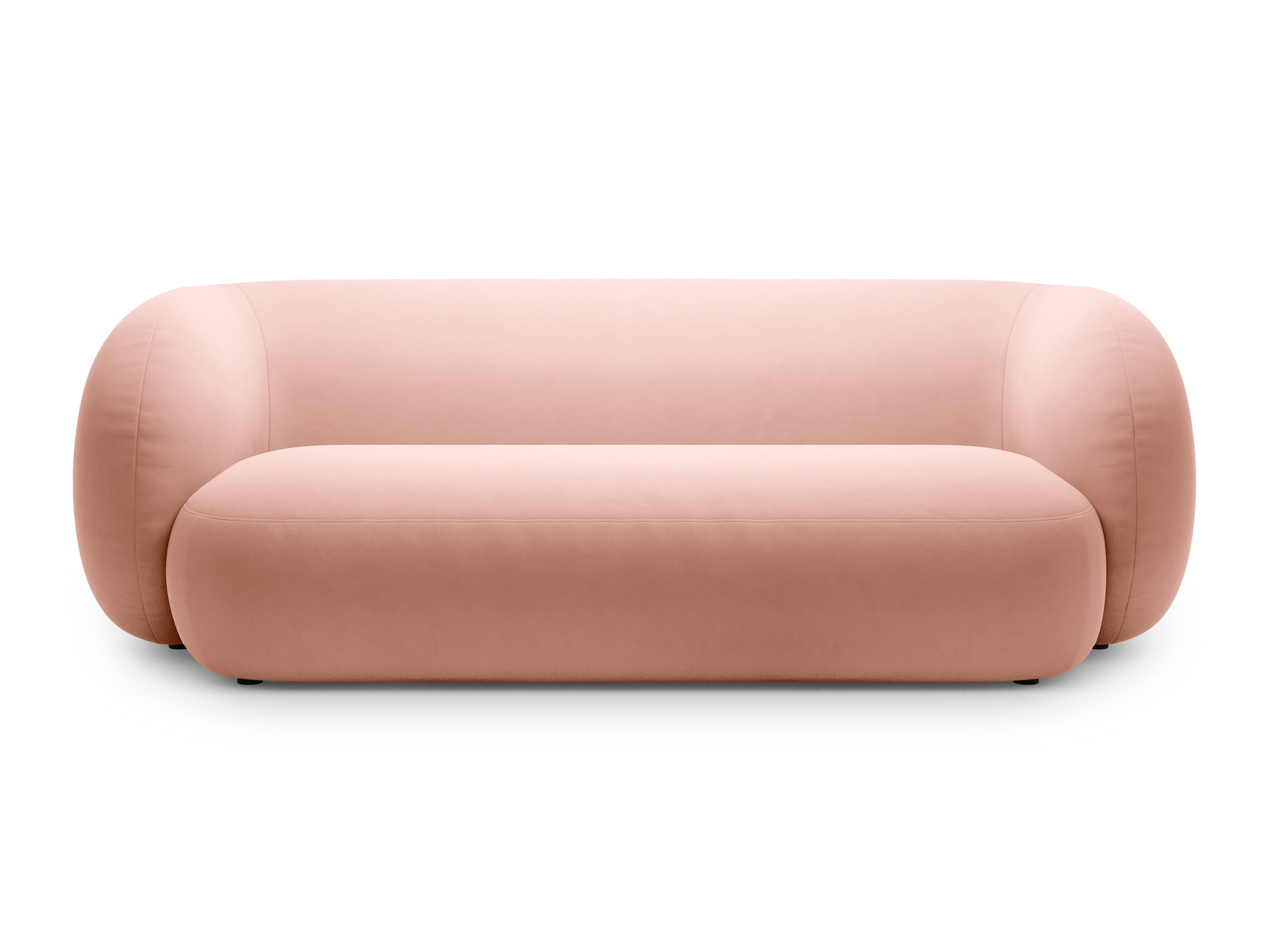 Sofa sametová 3-osobová KATE růžová