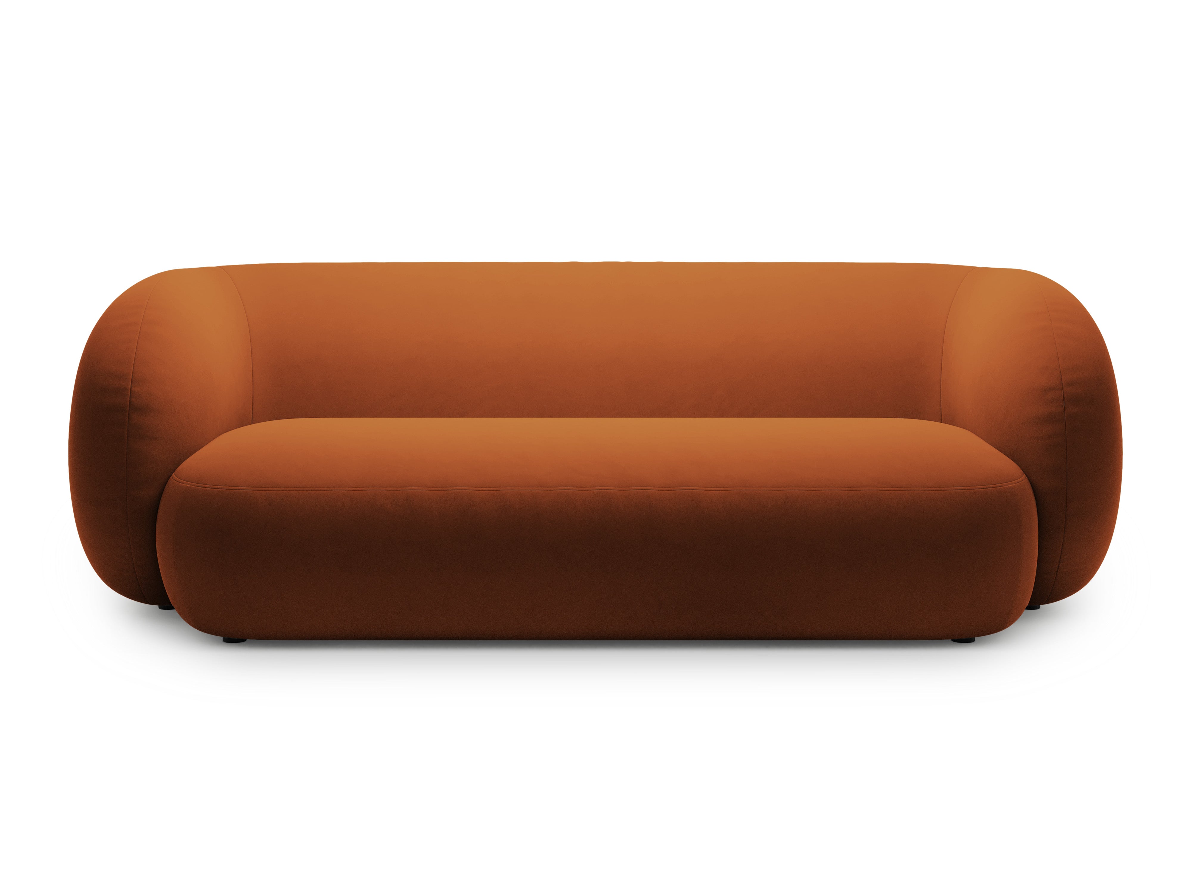 Sofa sametová 3-osobová KATE terakota