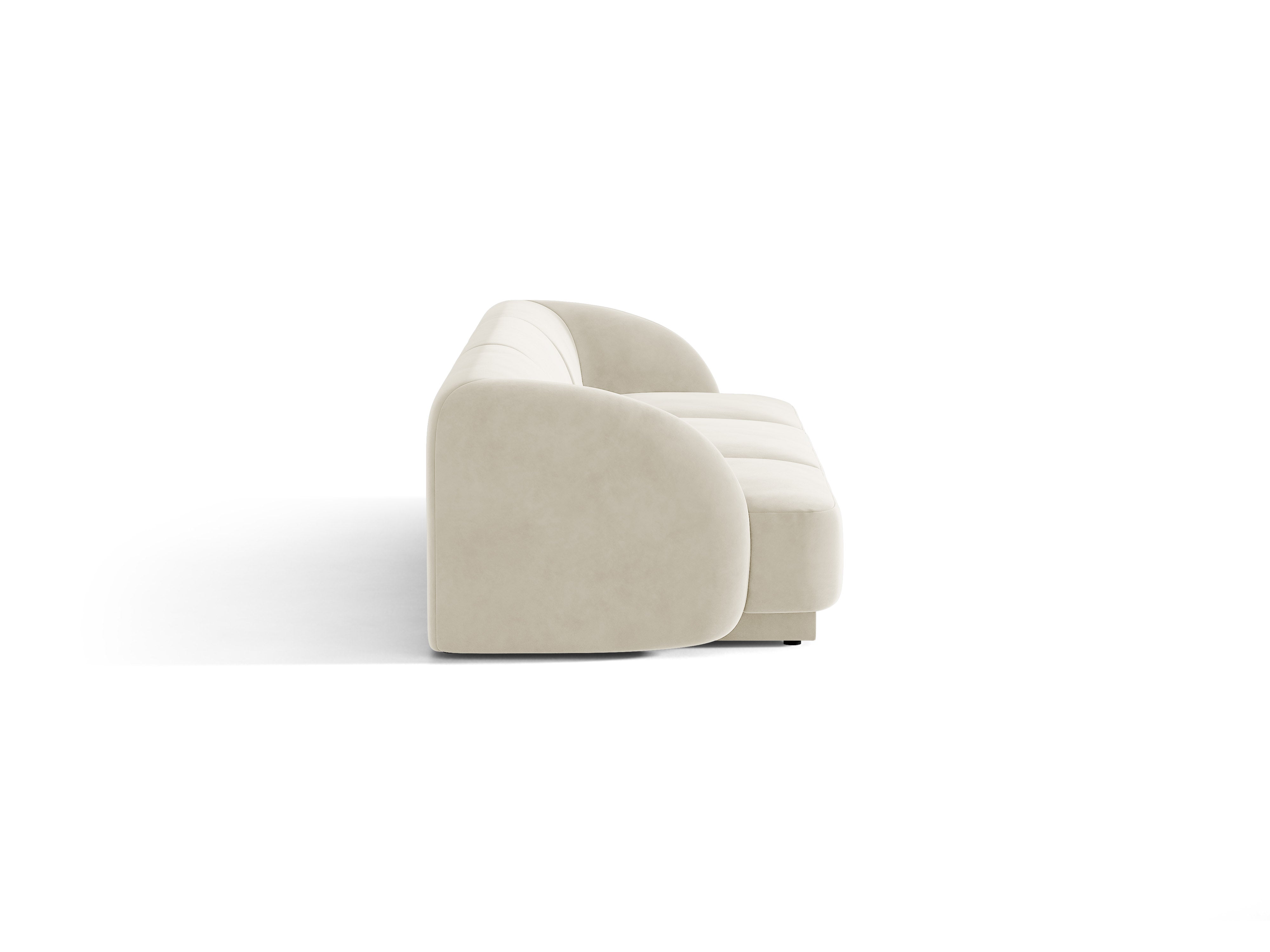 Sofa sametová 3-osobová MILEY béžová