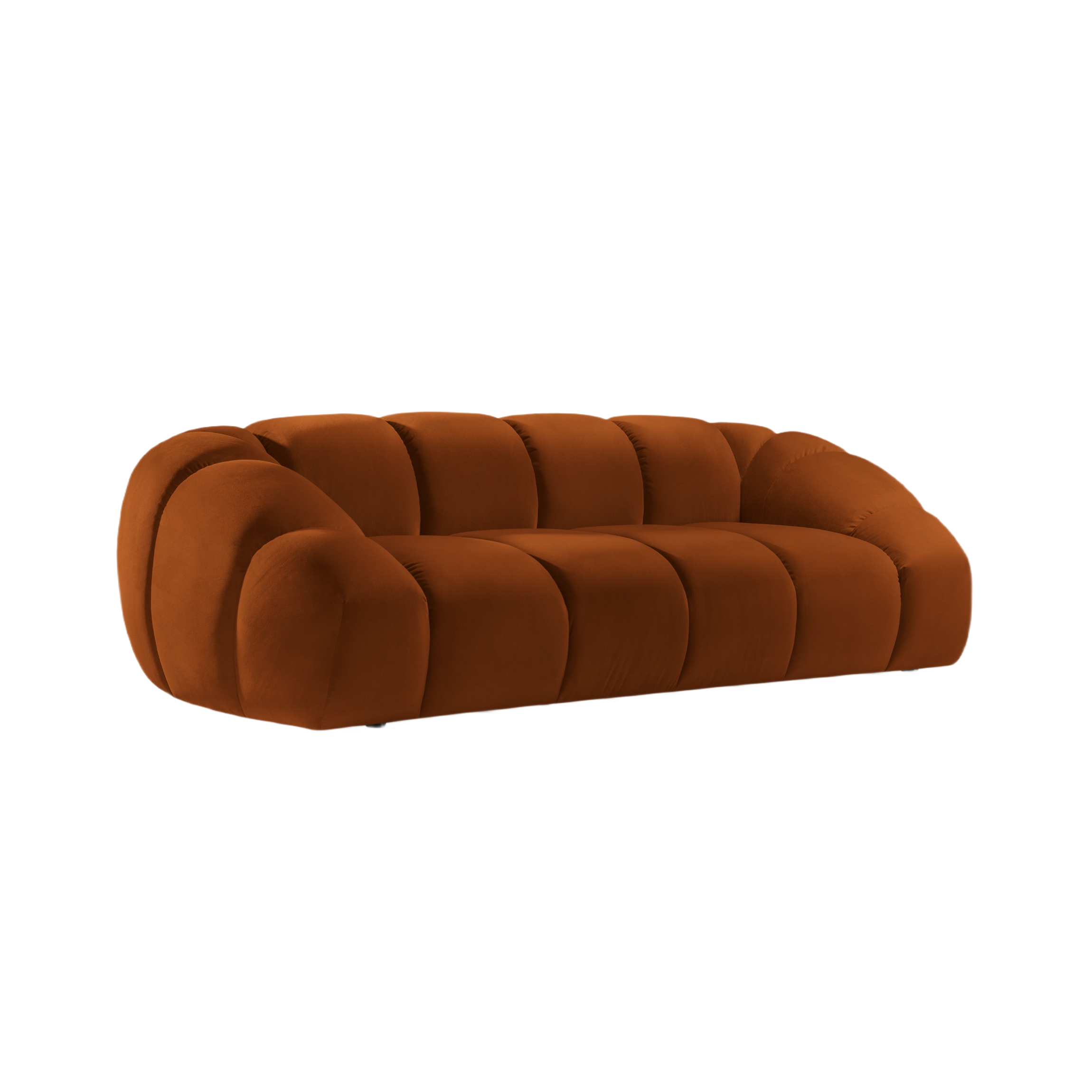 Sofa sametová 2,5-místná DIANA terrakota