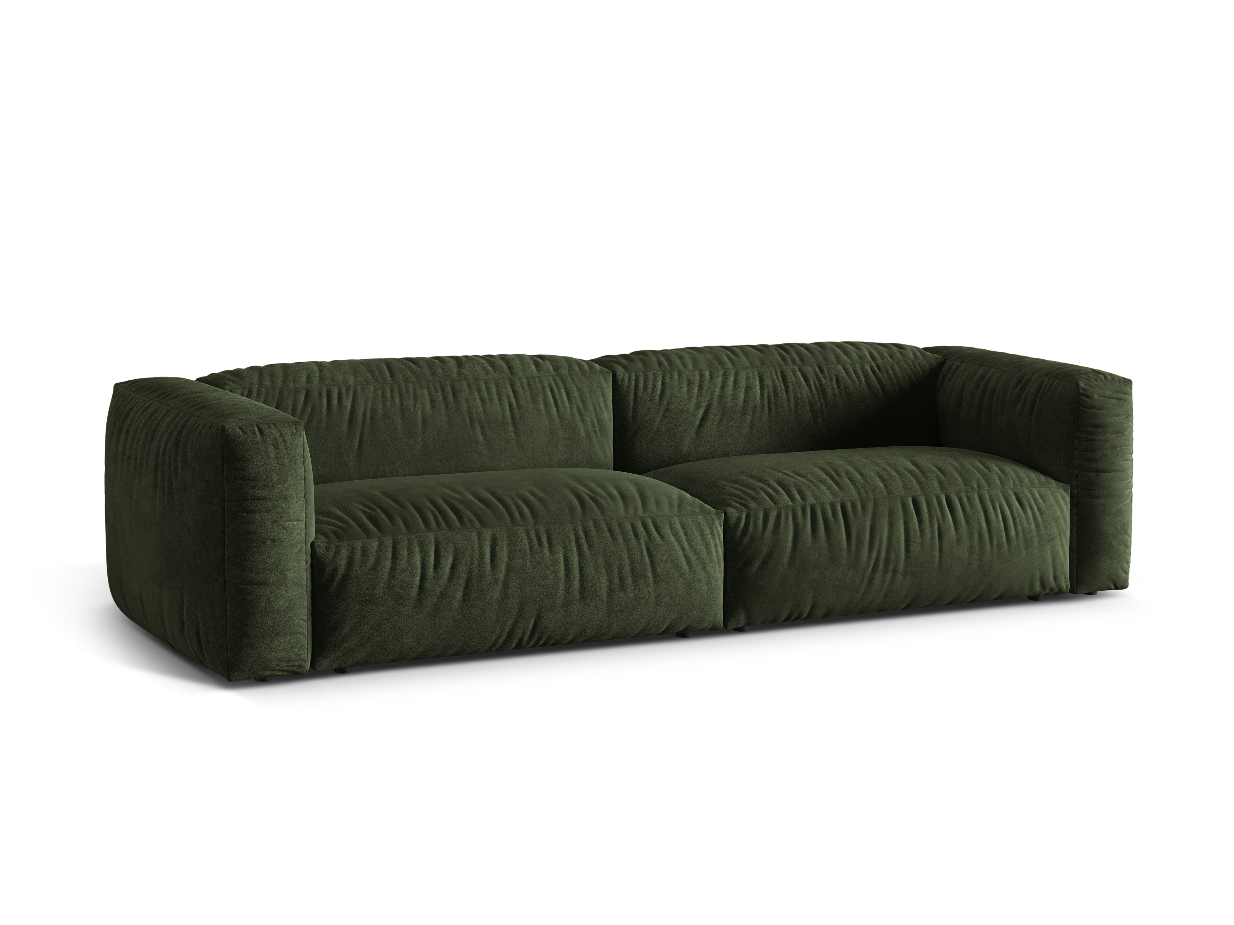 Sofa sametová 4-osobová MARTINA zelená
