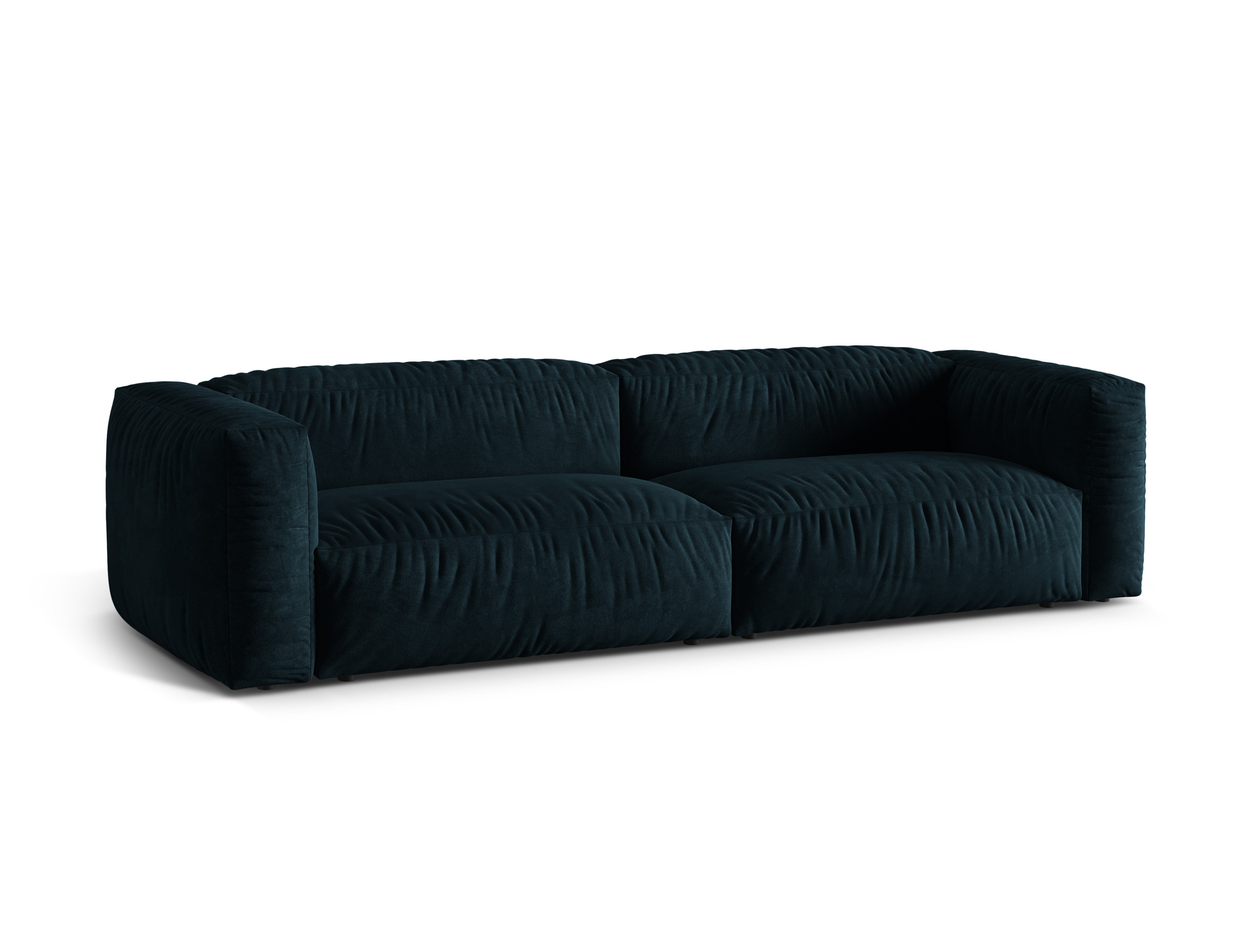 Sofa sametová 4-osobová MARTINA granátově petrol
