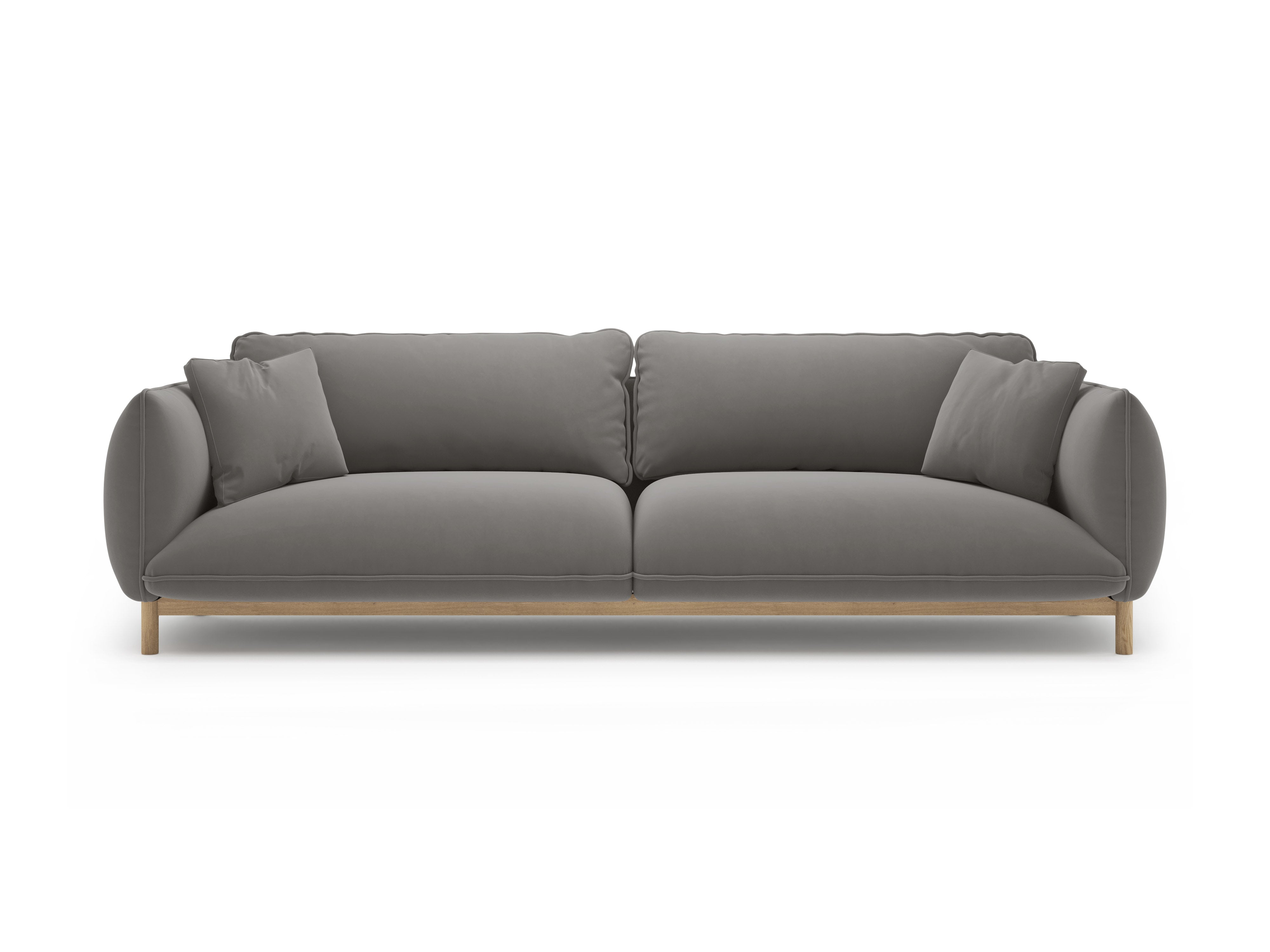 Sofa sametová 4-osobová ADA šedá