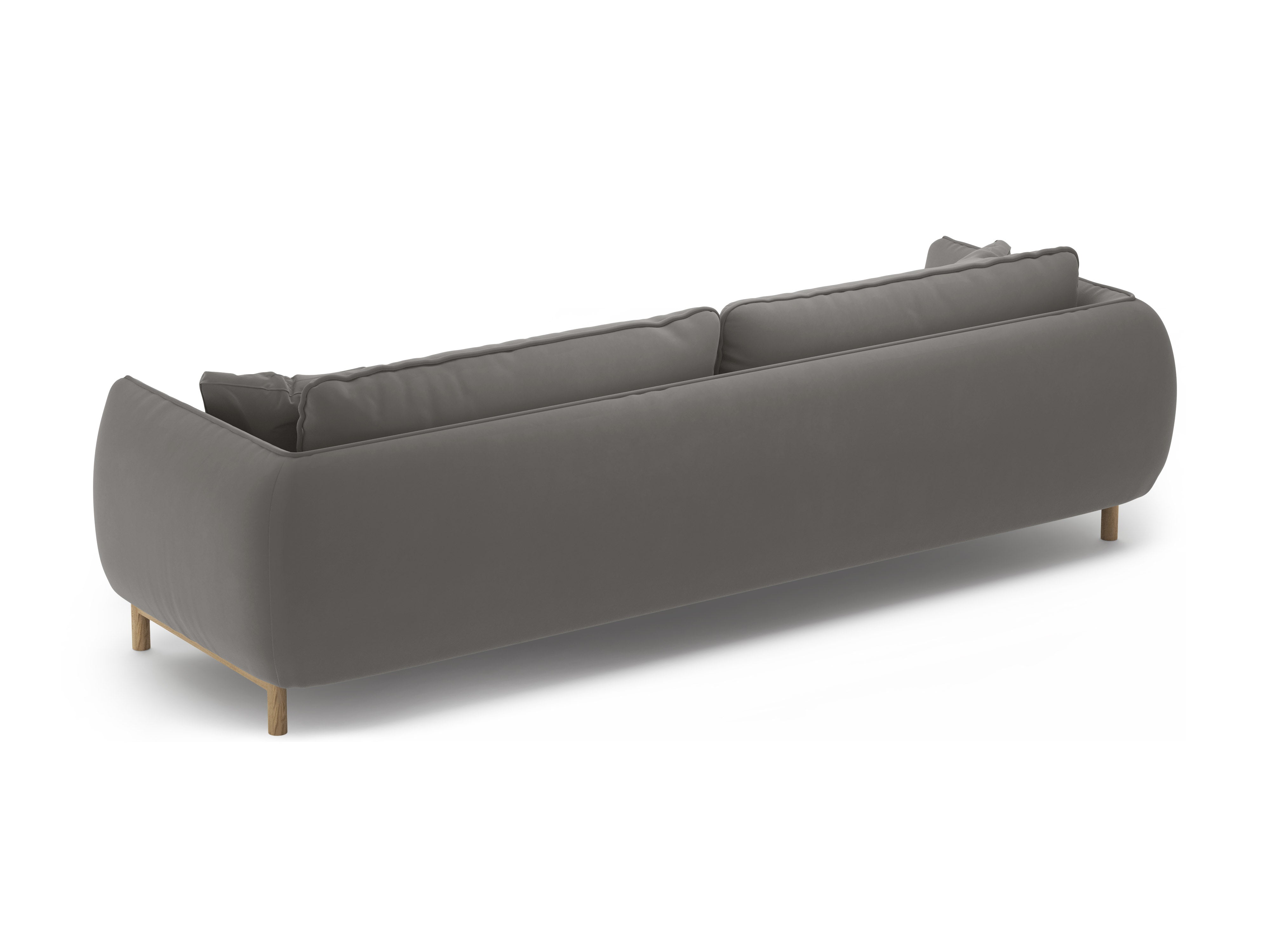 Sofa sametová 4-osobová ADA šedá