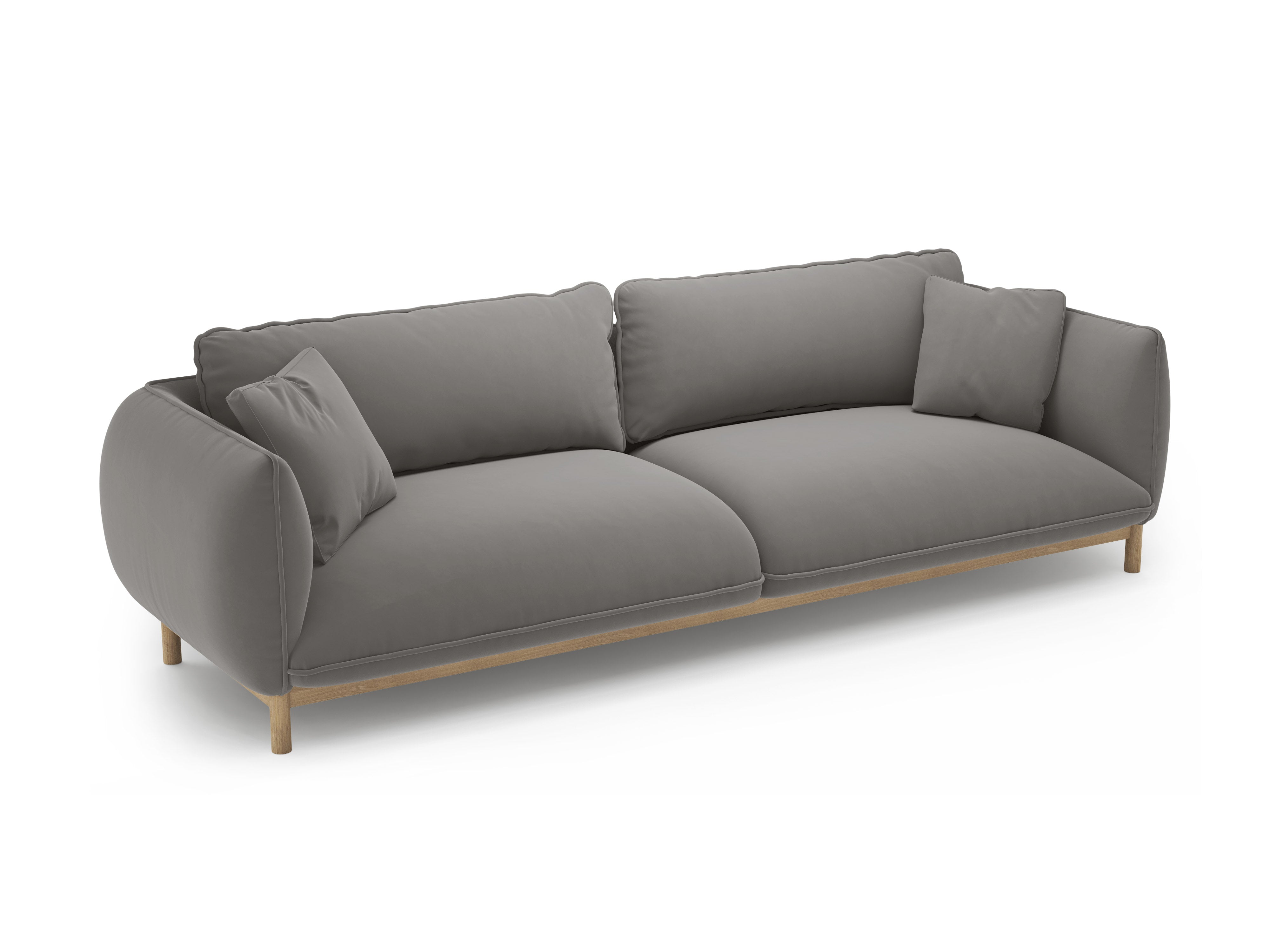 Sofa sametová 4-osobová ADA šedá