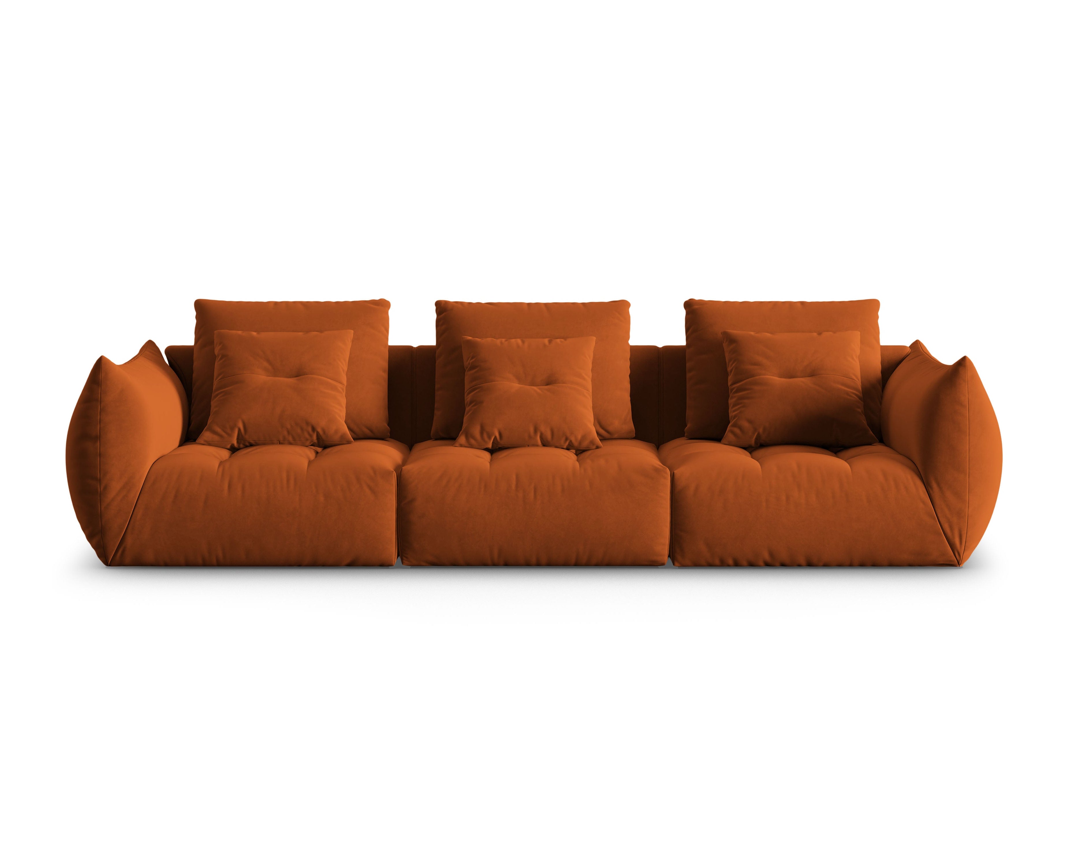 Velvet sofa 4-person Bloom Terracotta