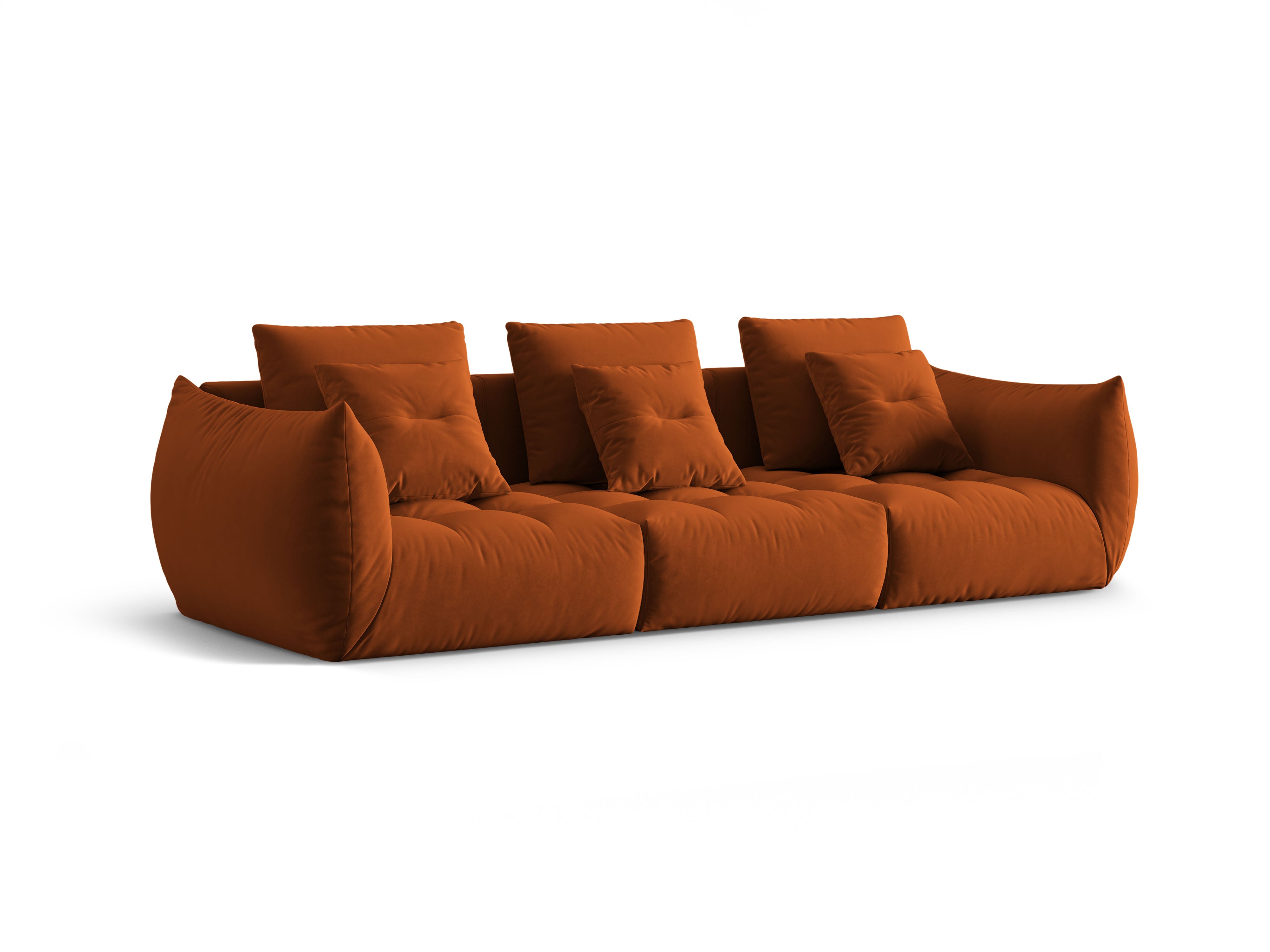 Velvet sofa 4-person Bloom Terracotta