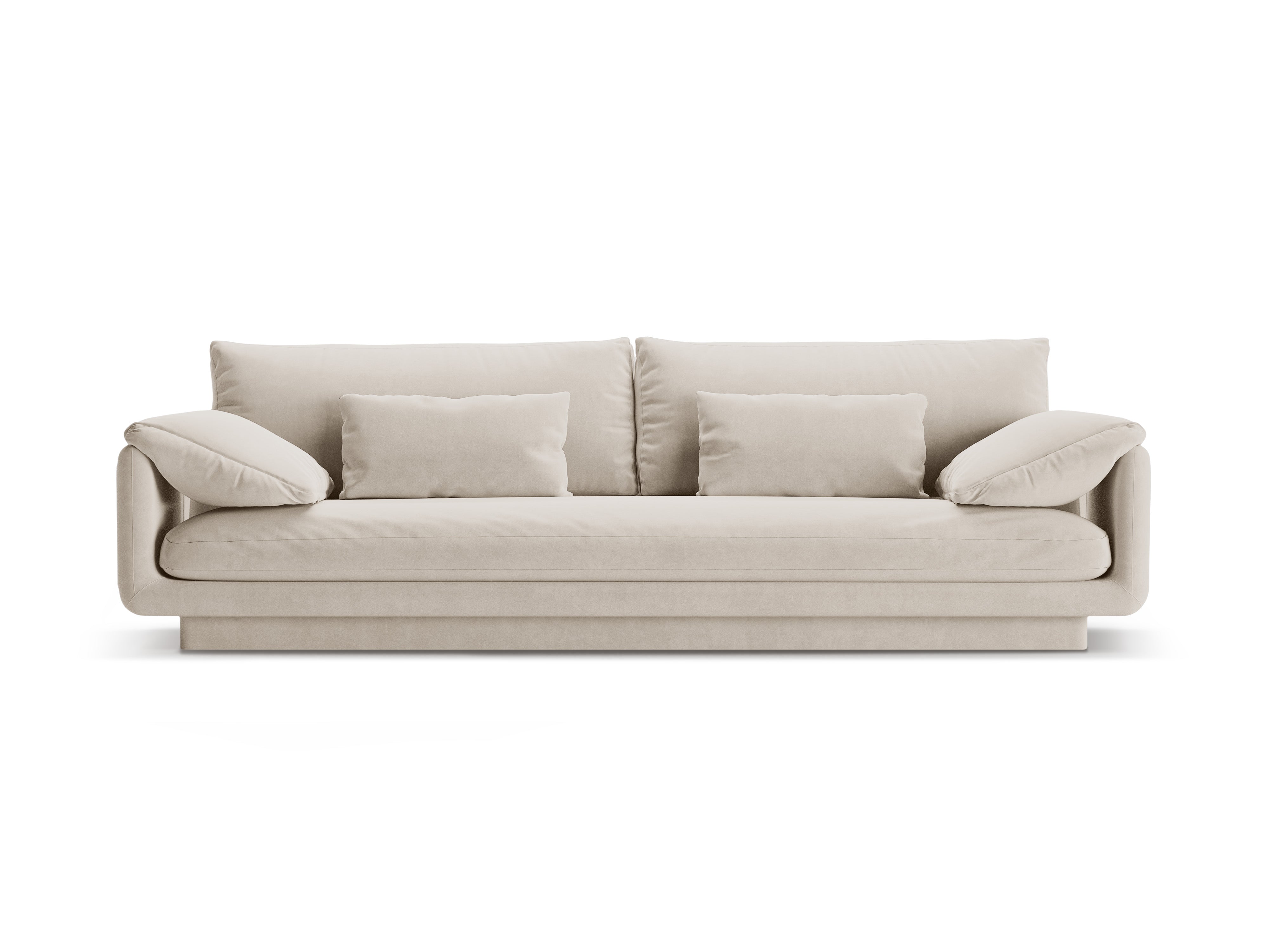 Sofa sametová 4-osobová TORINO ecru
