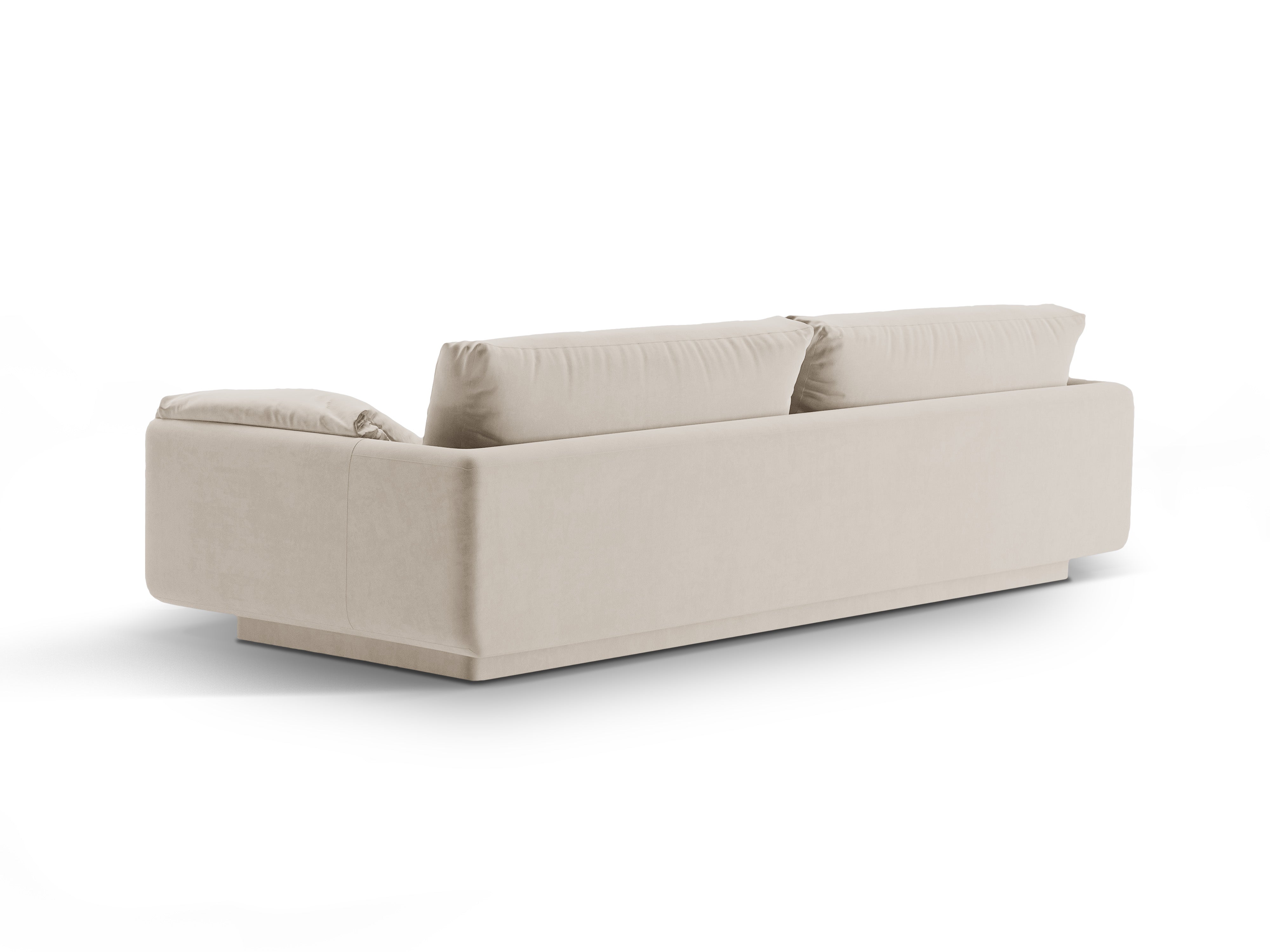 Sofa sametová 4-osobová TORINO ecru