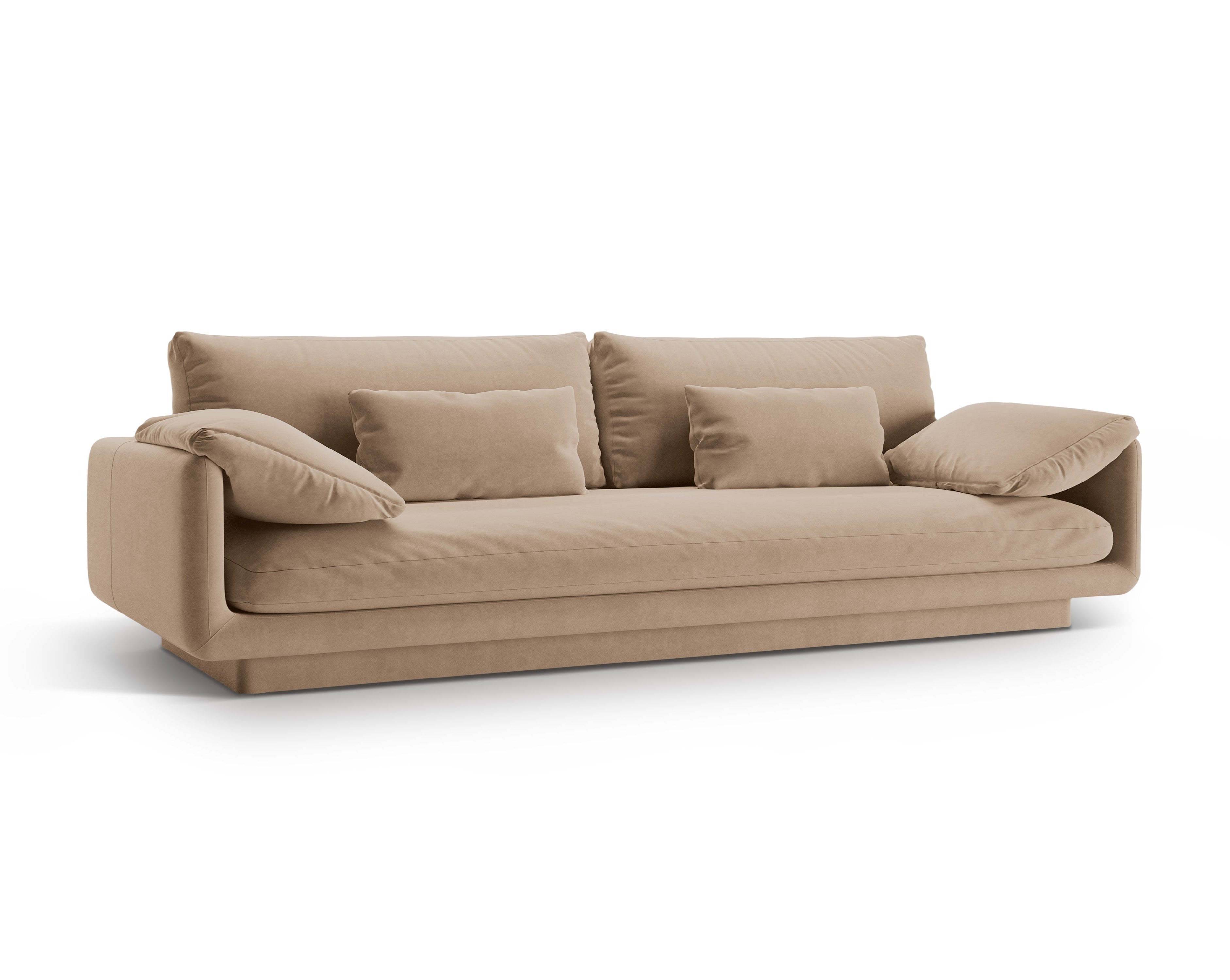 Sofa sametová 4-osobová TORINO písková