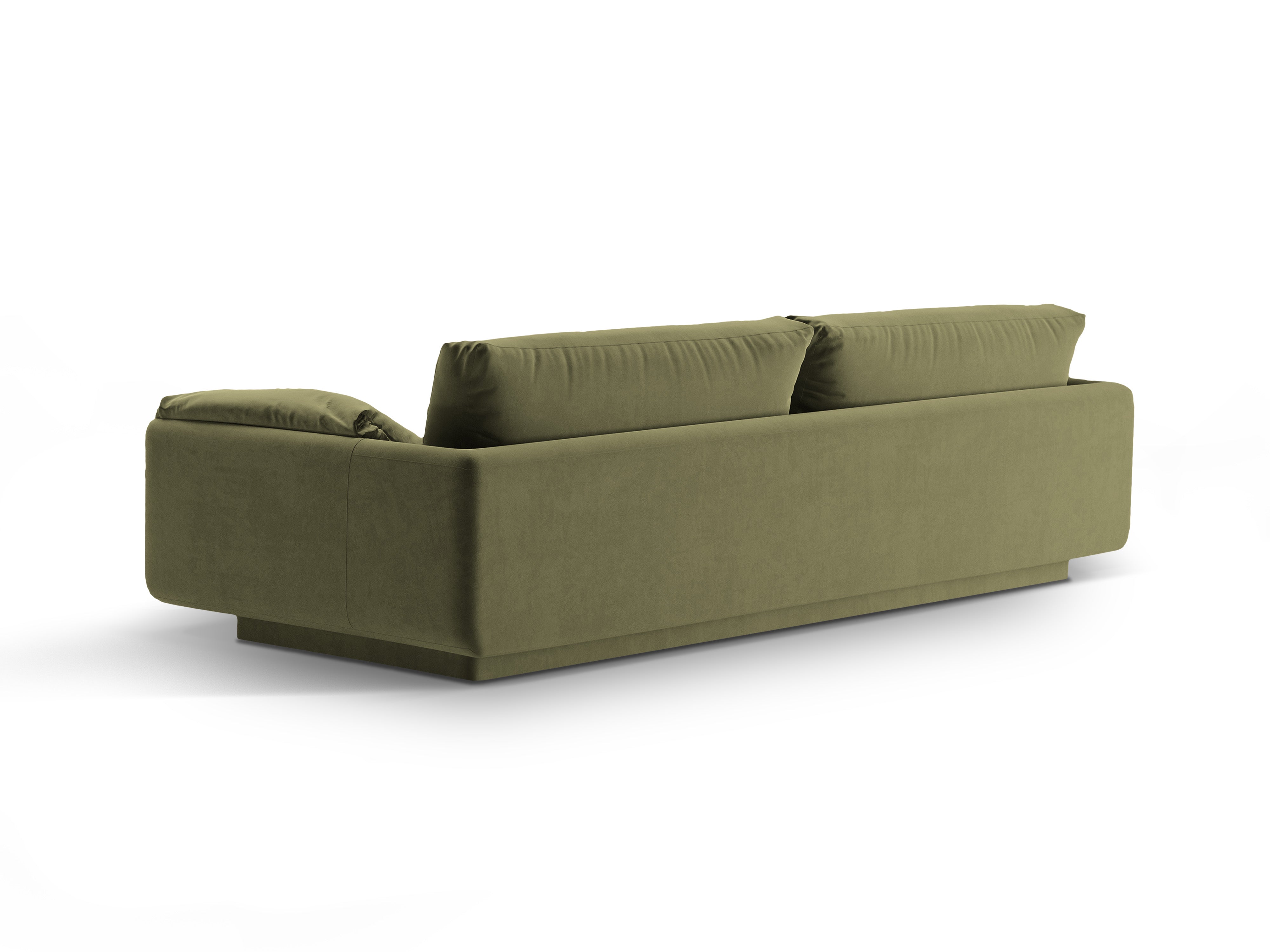Sofa sametová 4-osobová TORINO světle zelená