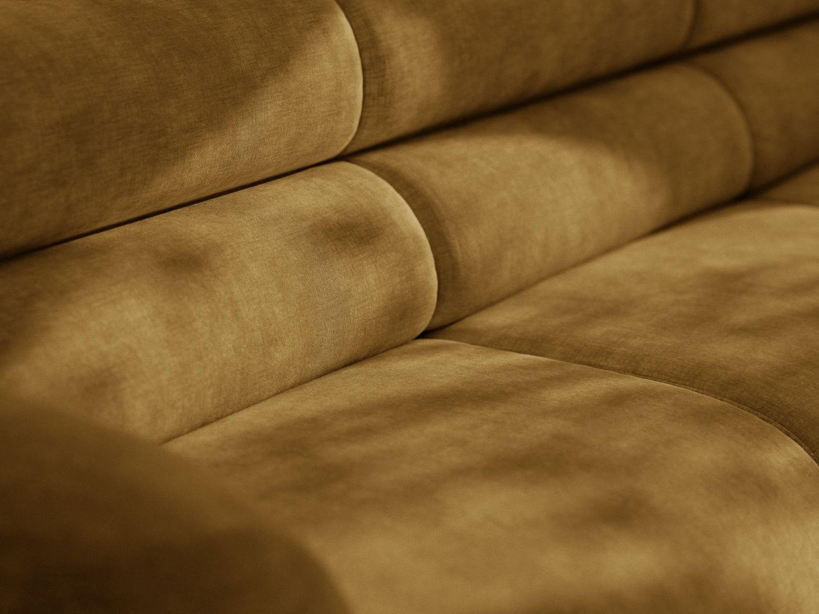 Sofa pro 4 osoby NEO v hořčicovém šenilu