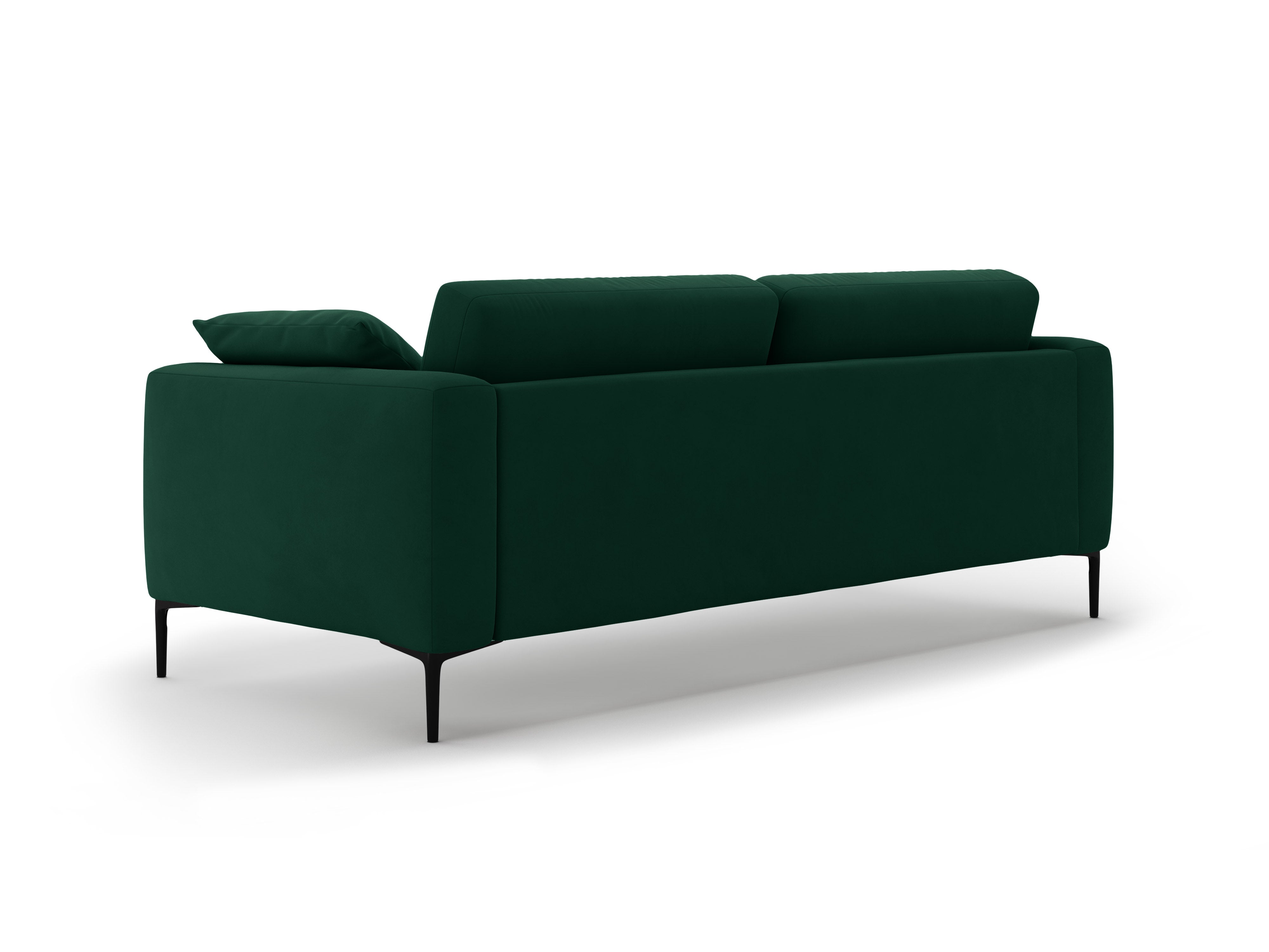 Sofa sametová 4-osobová BEMY lahvově zelená