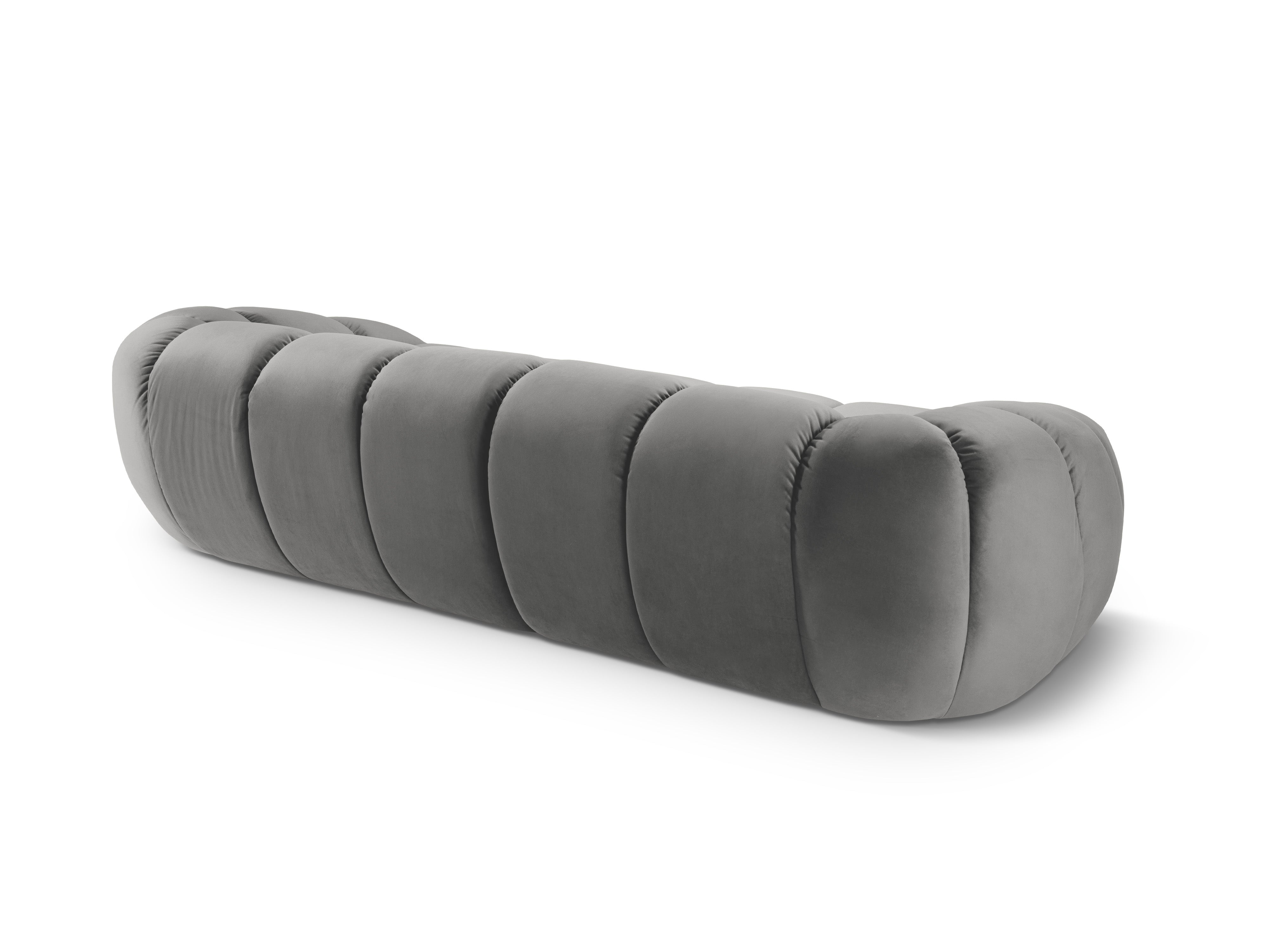 Sofa sametová 4-osobová DIANA šedá