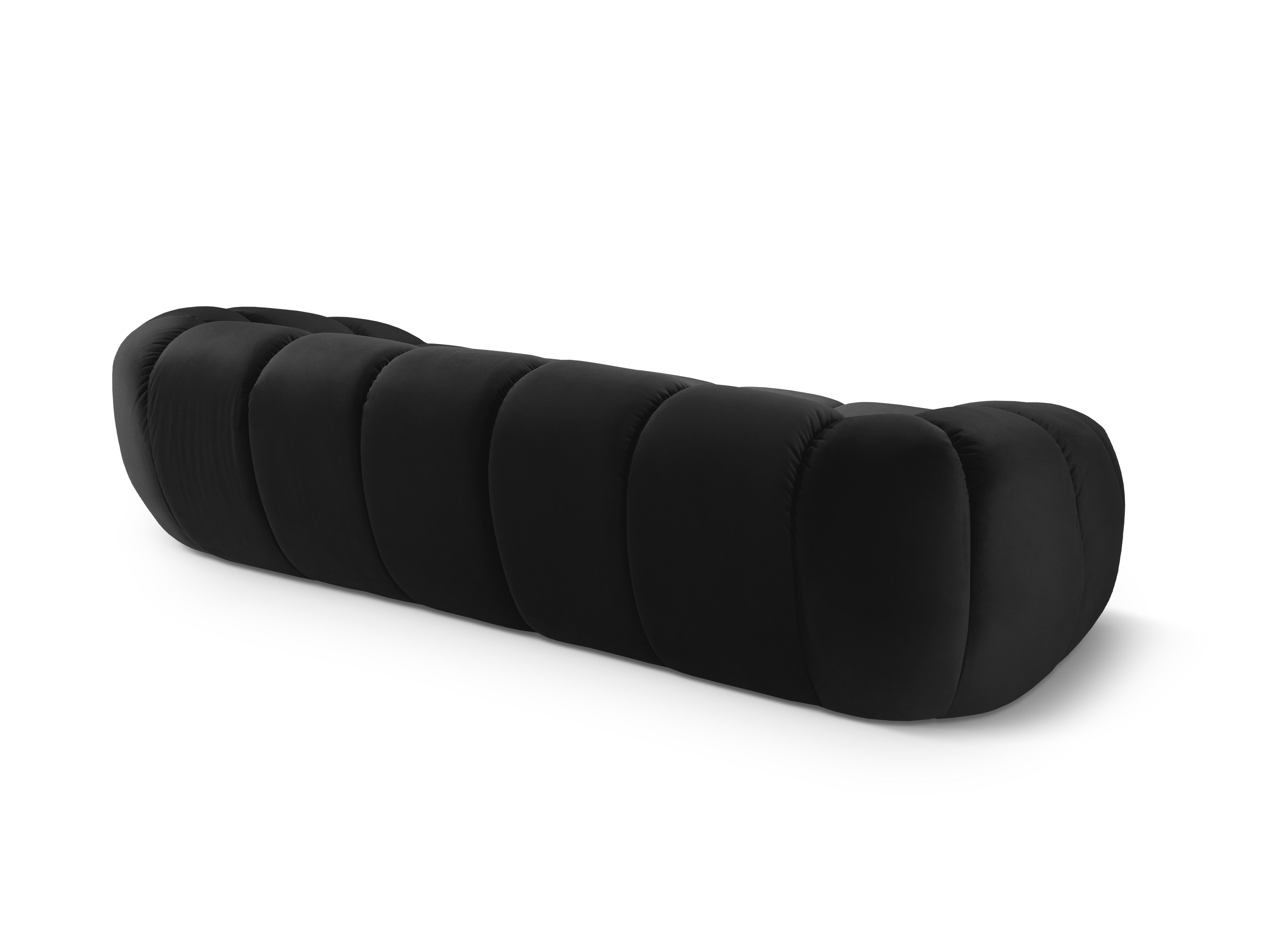 Sofa sametová 4-osobová DIANA černá