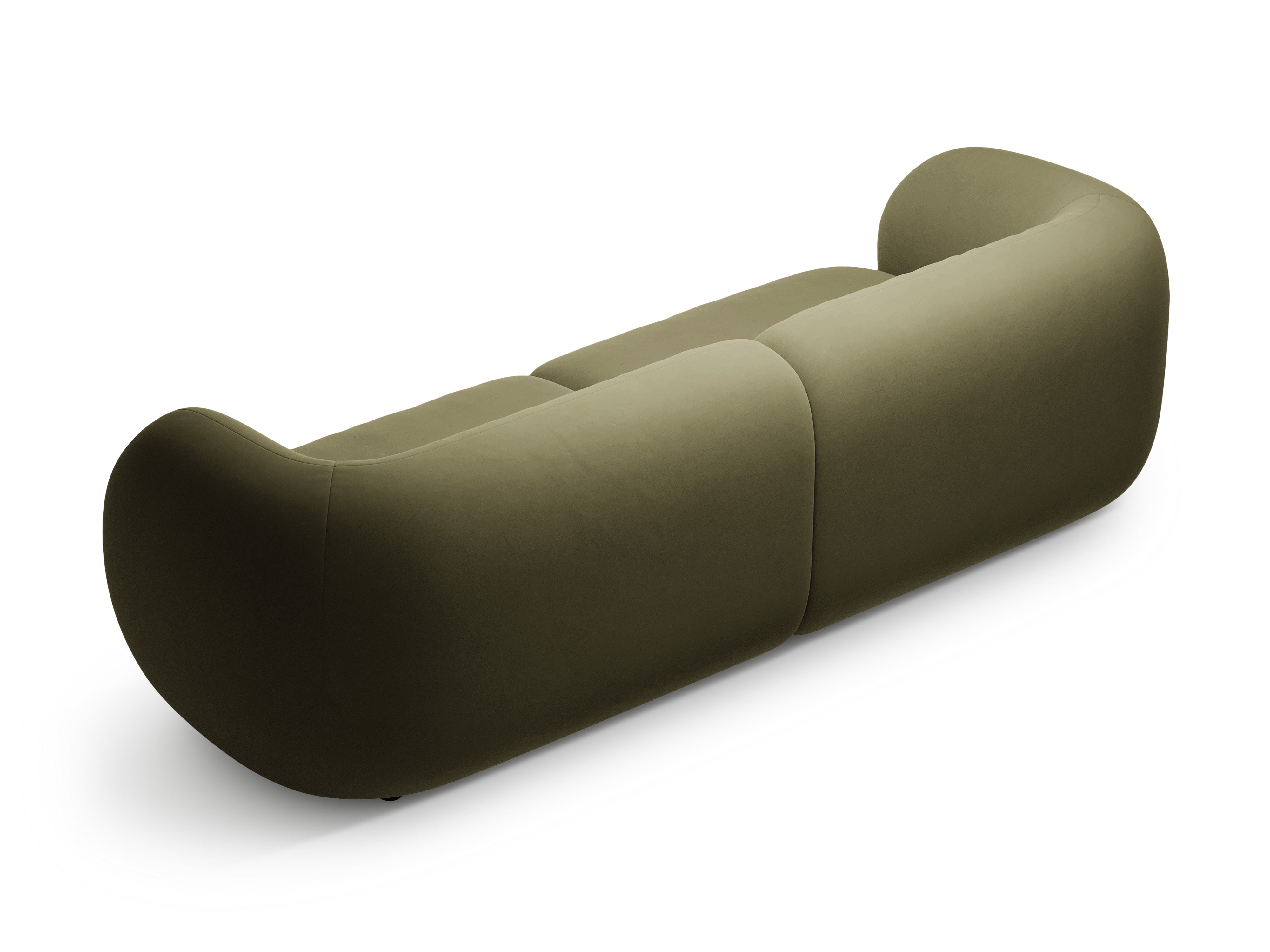 Sofa pro 4 osoby sametová KATE zelená