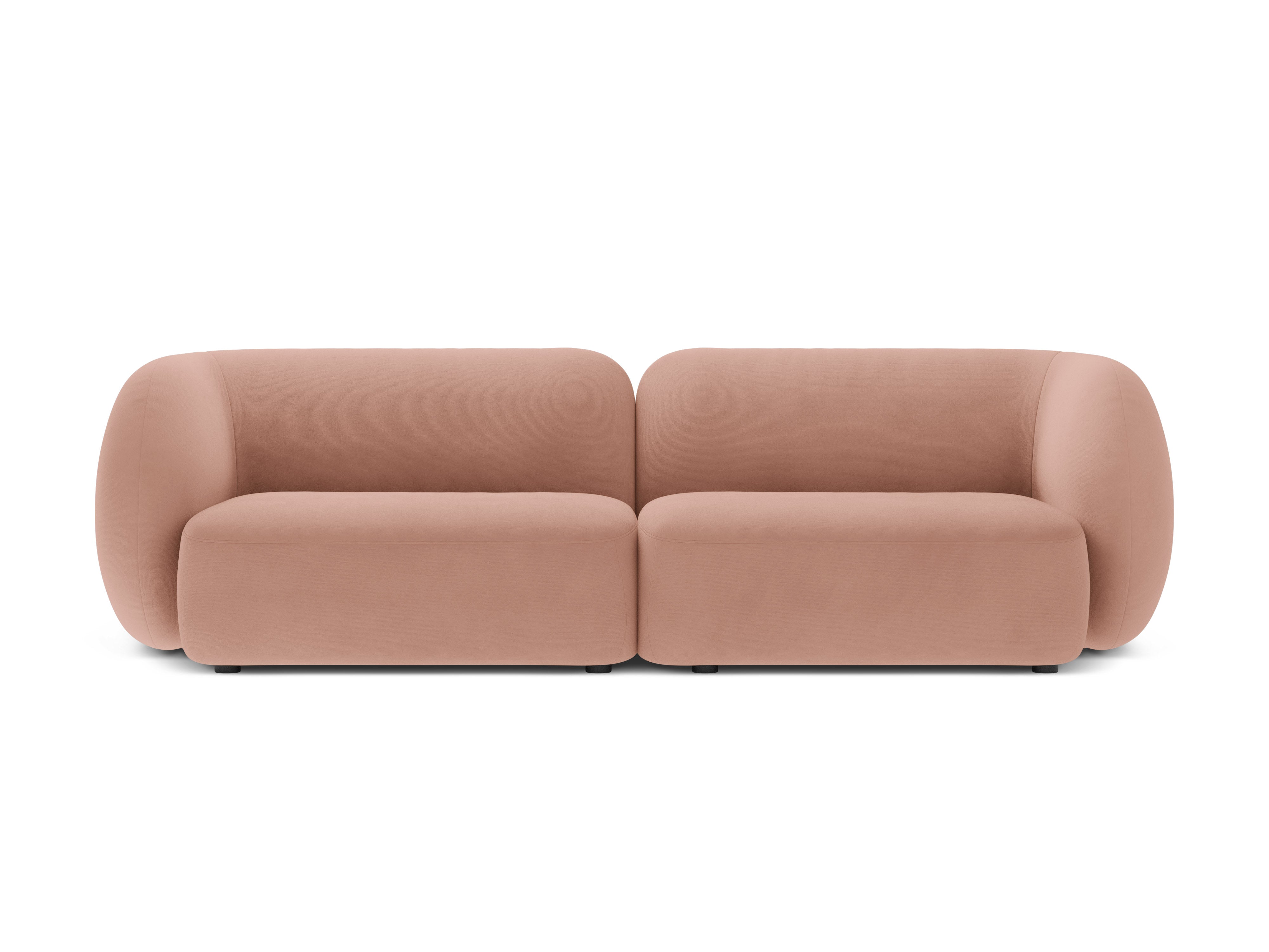 Sofa pro 4 osoby sametová KATE růžová