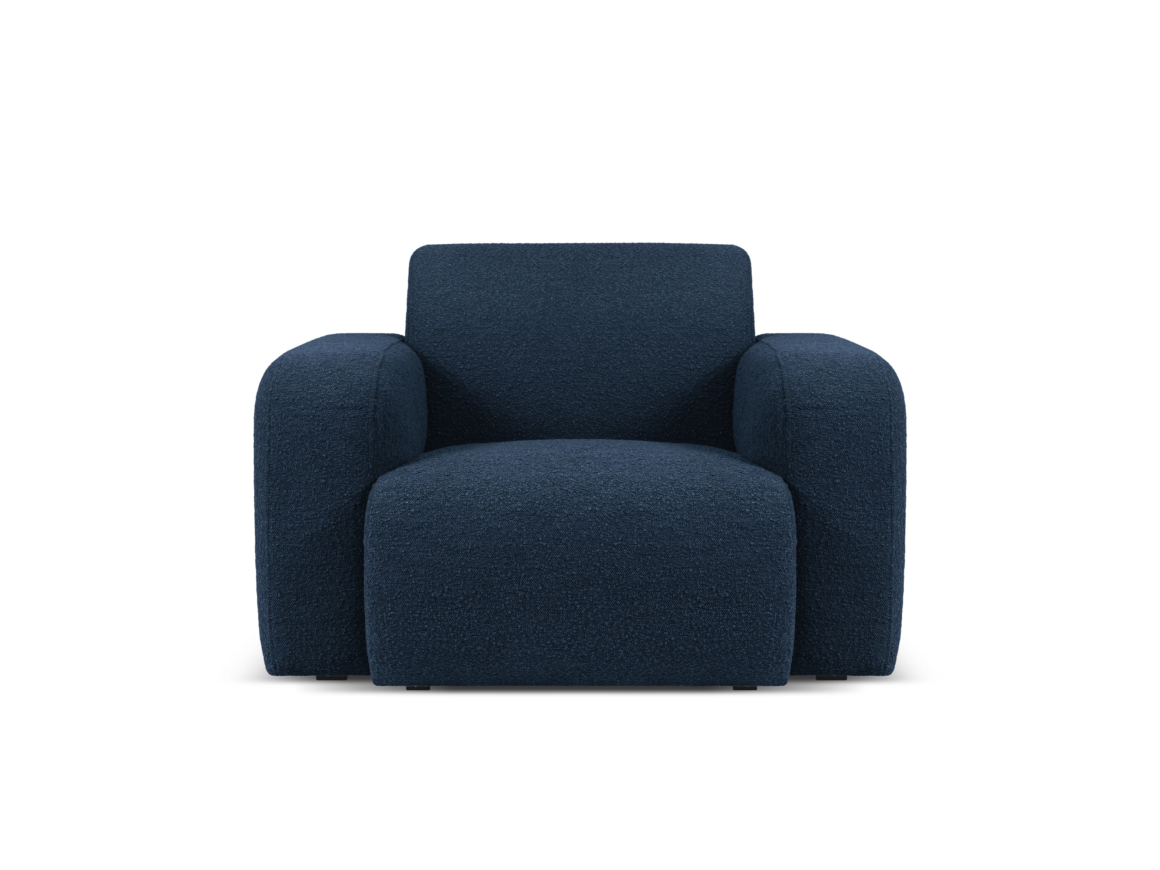 Fotel w tkaninie boucle MOLINO granatowy Micadoni Eye on Design