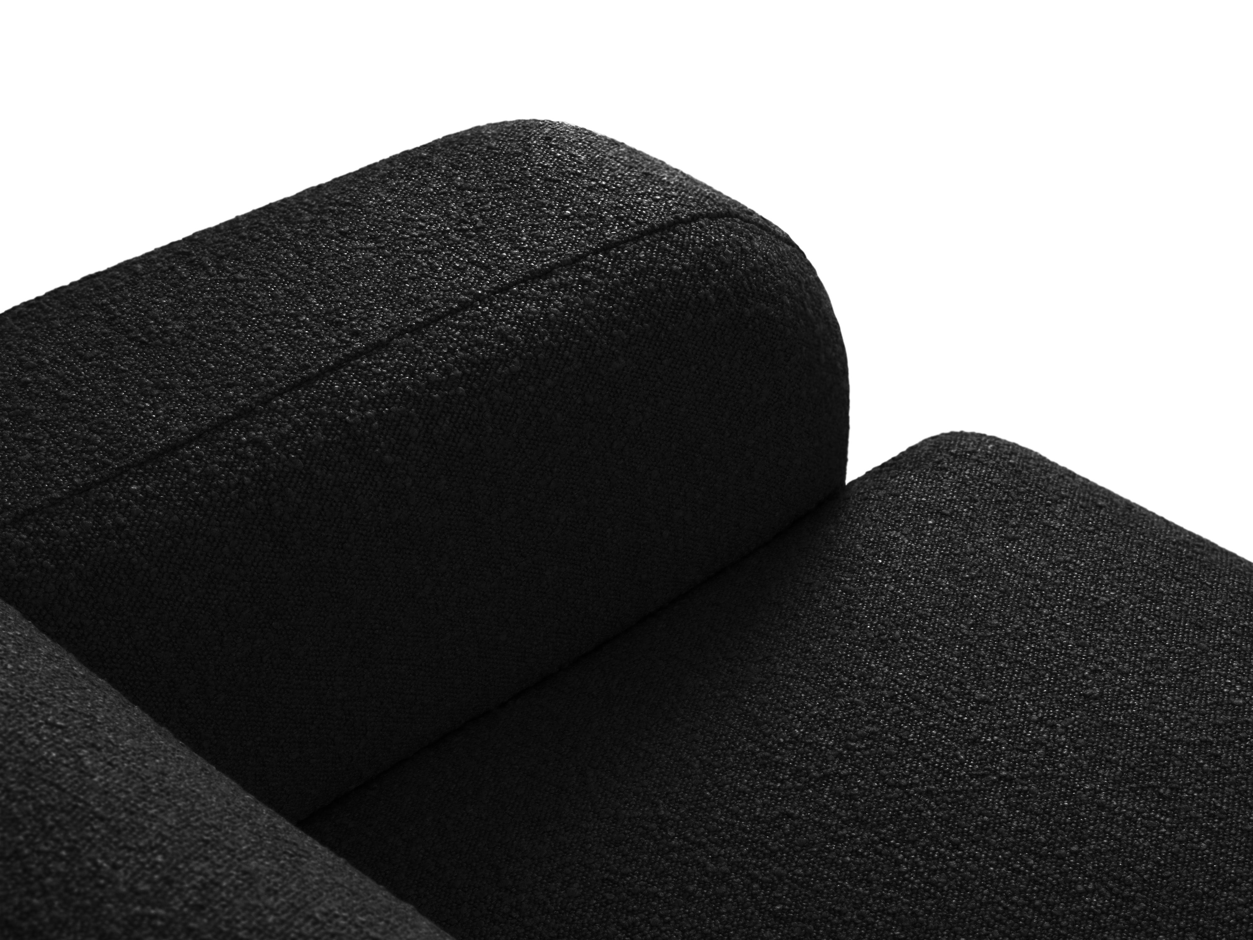 Fotel w tkaninie boucle MOLINO czarny – Micadoni