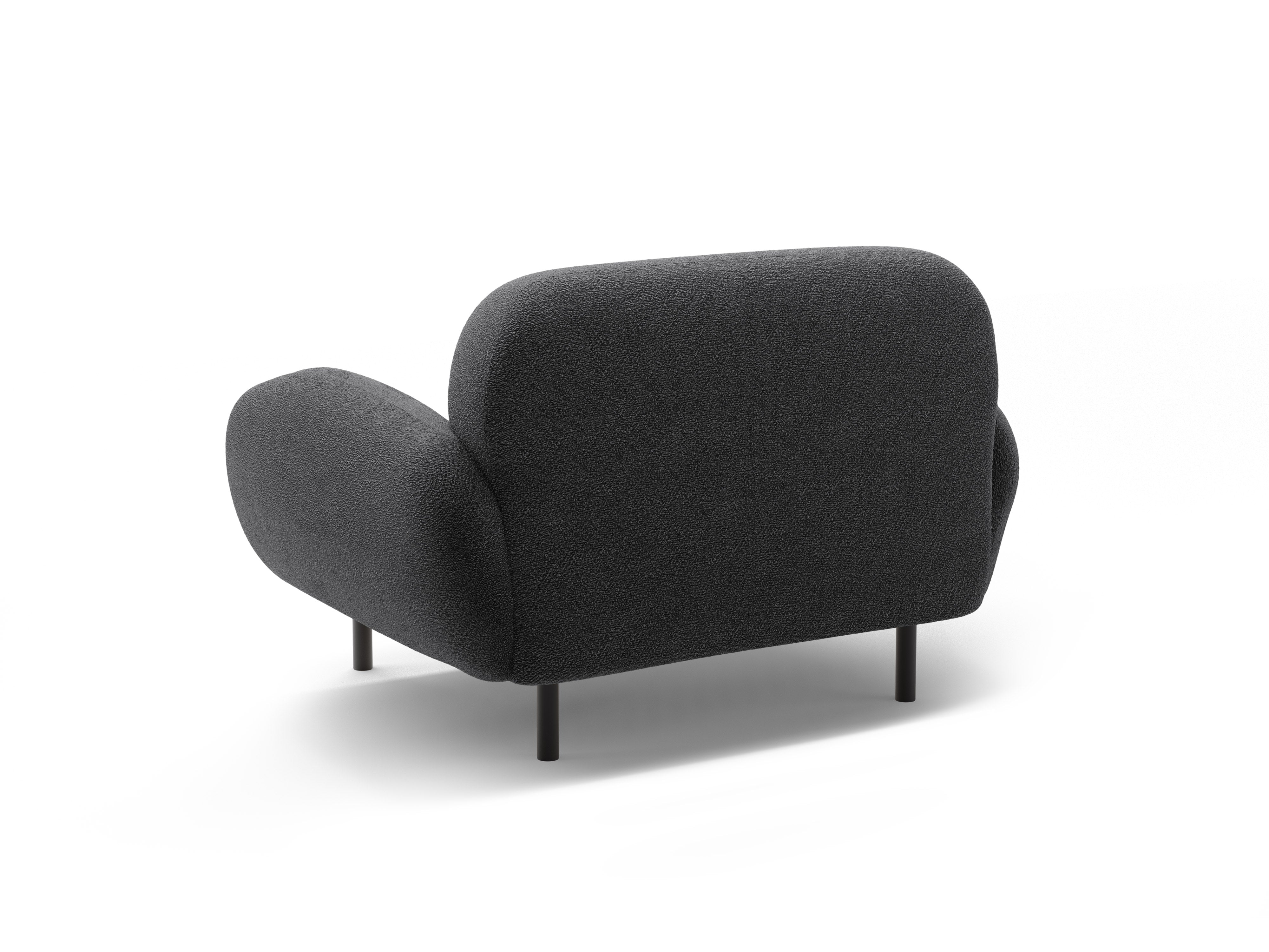 POPPY dark gray boucle armchair