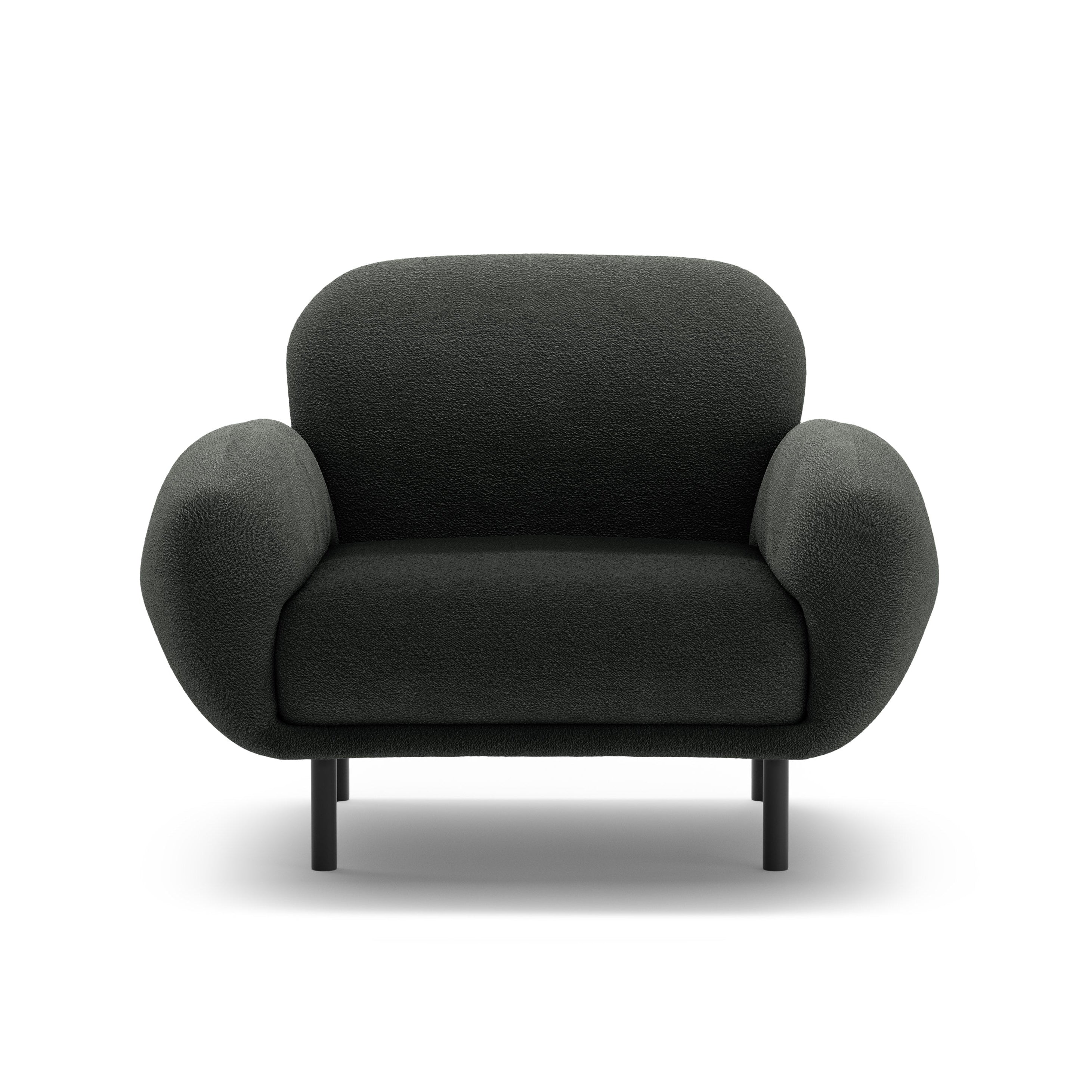 Křeslo POPPY černý boucle