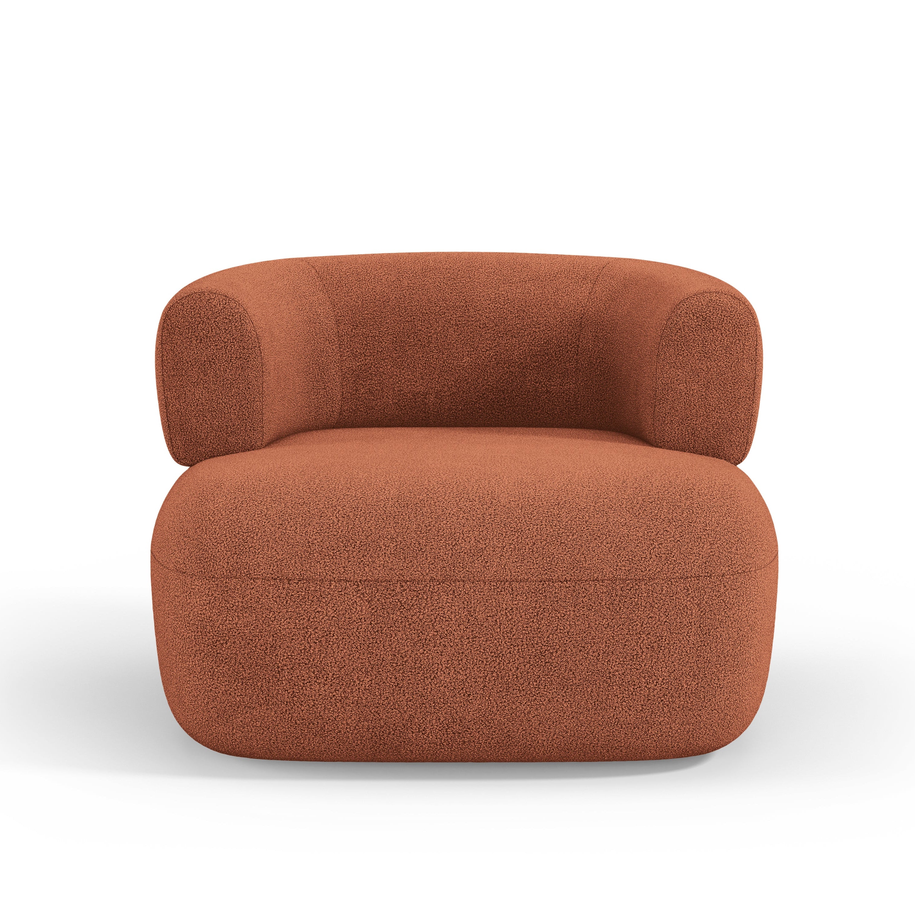 Fotel JENNY ceglany boucle – Micadoni
